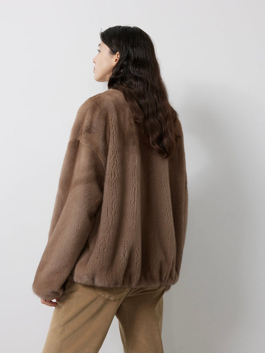 Chaqueta de Visón Louvre con Cuello en V – Edición Premium Women's Fashion - Women's Clothing - Jackets & Coats - Real Fur | Zulter VIP .