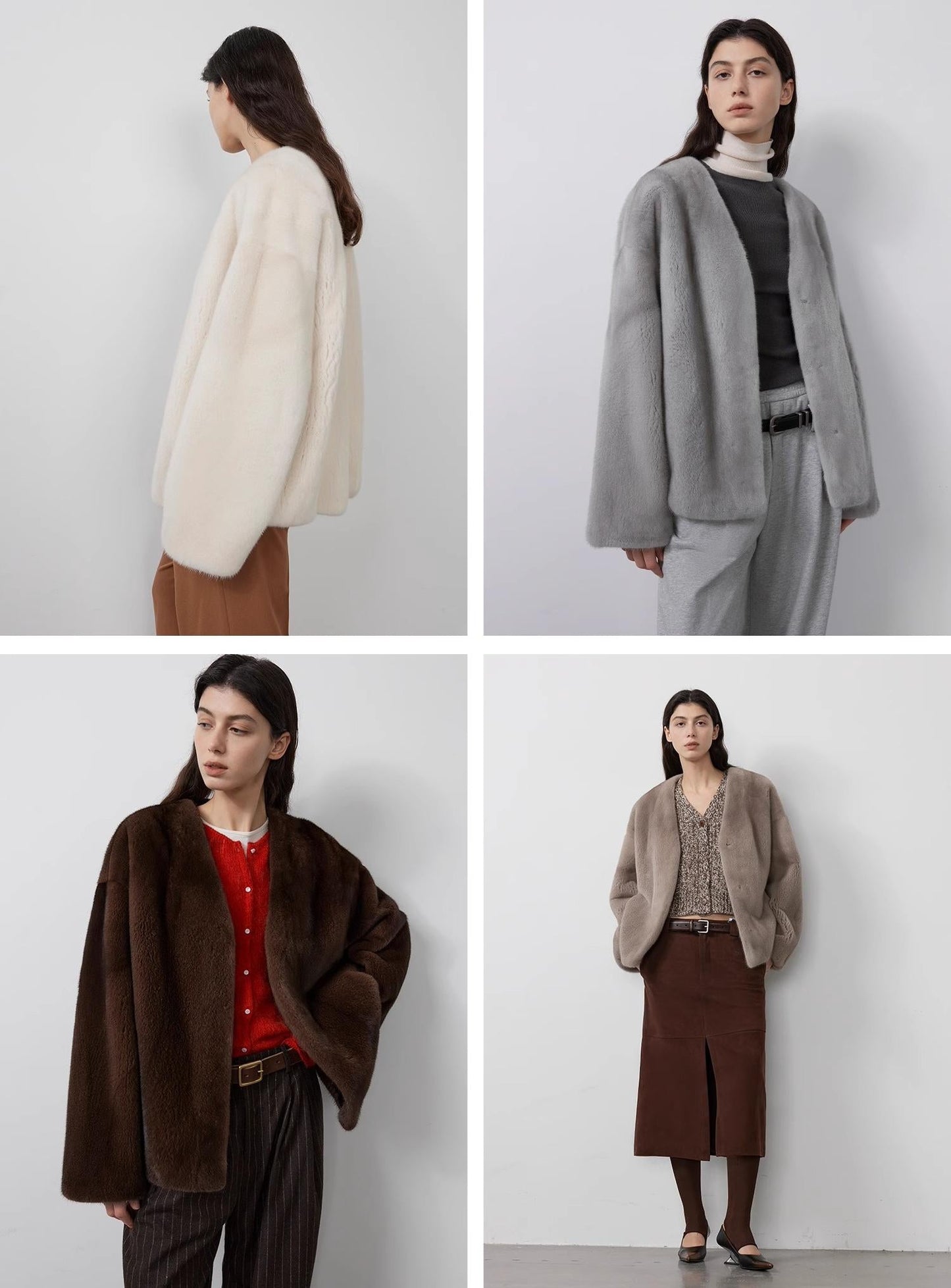 Chaqueta de Visón Louvre con Cuello en V – Edición Premium Women's Fashion - Women's Clothing - Jackets & Coats - Real Fur | Zulter VIP .