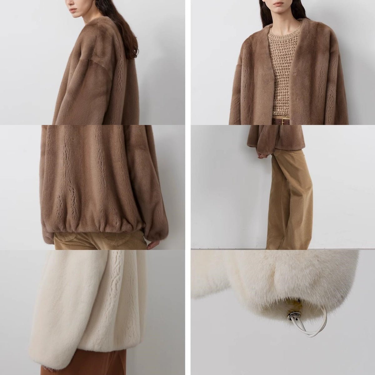 Chaqueta de Visón Louvre con Cuello en V – Edición Premium Women's Fashion - Women's Clothing - Jackets & Coats - Real Fur | Zulter VIP .