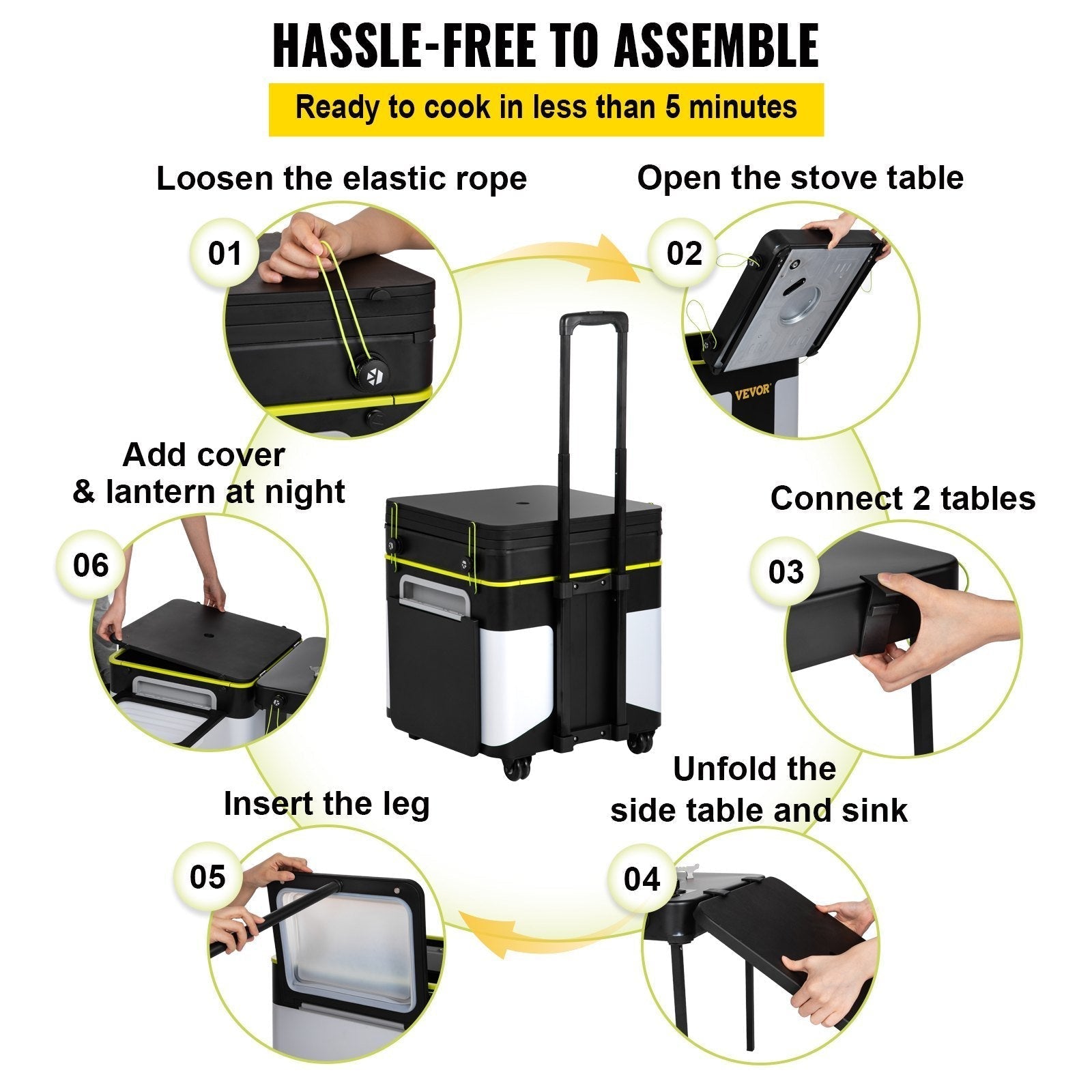 Cocina Móvil de Exterior – Todo en Uno con Ruedas, Multifuncional y Lista para Aventuras Home & Garden - Furniture - Outdoor Furniture - Garden Chairs | Zulter VIP