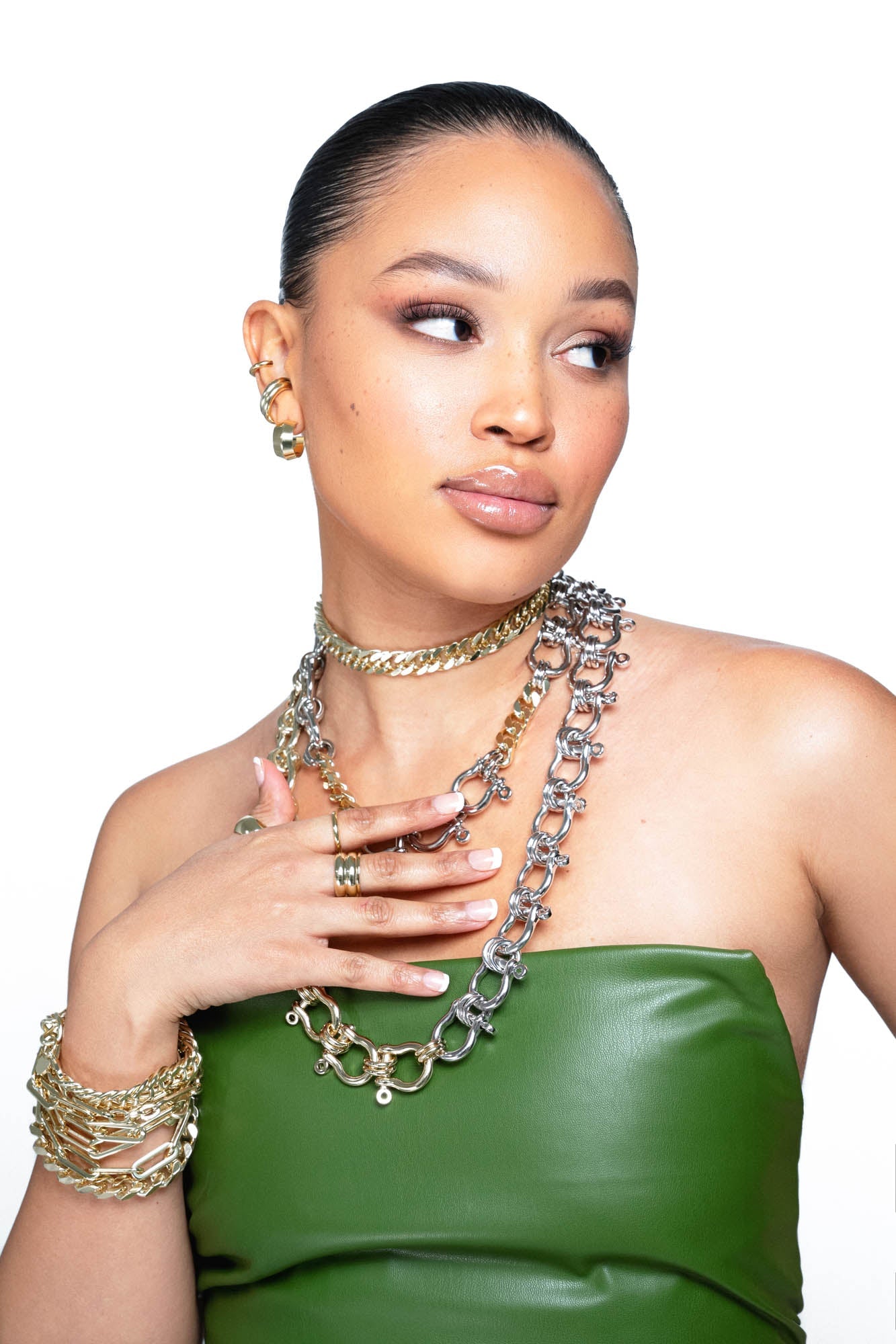 Collar bicolor XL de diseño artesanal en tonos cálidos Jewelry & Accessories - Necklaces & Pendants - Chain Necklaces | Zulter VIP .