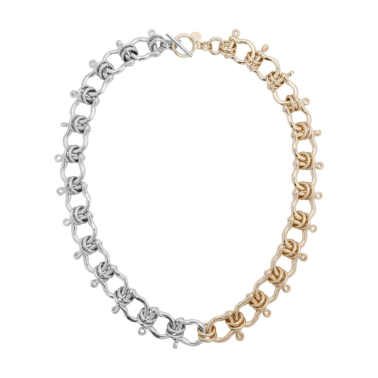 Collar bicolor XL de diseño artesanal en tonos cálidos Jewelry & Accessories - Necklaces & Pendants - Chain Necklaces | Zulter VIP .