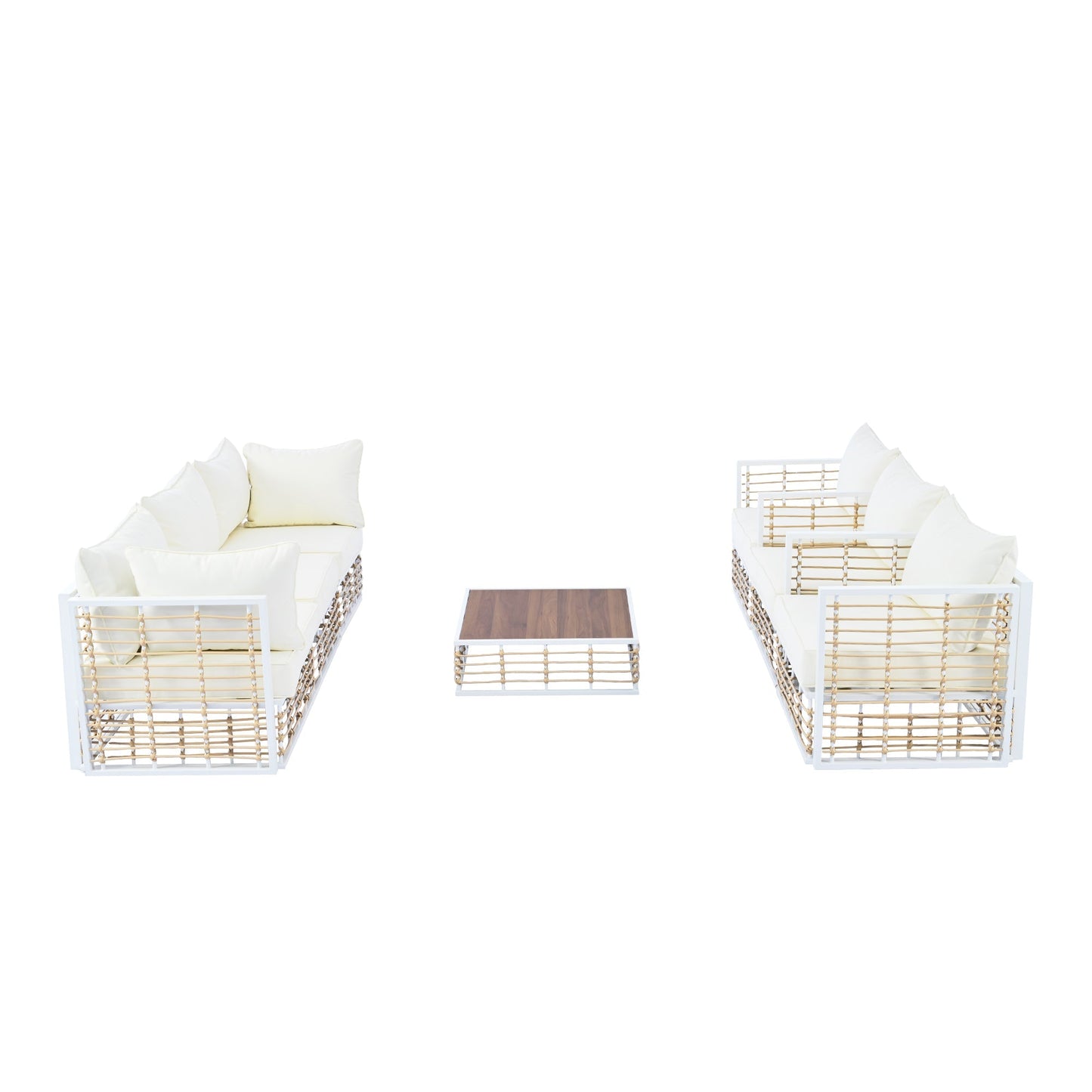 Conjunto de sofás de exterior minimalista de lujo – 7 piezas exclusivas Home & Garden - Furniture - Home Furniture - Living Room Furniture | Zulter VIP