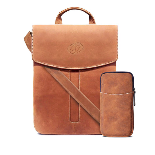 "ZulterVIP™ Executive - Premium Ledertasche, die Ihr Tablet mit Stil schützt".