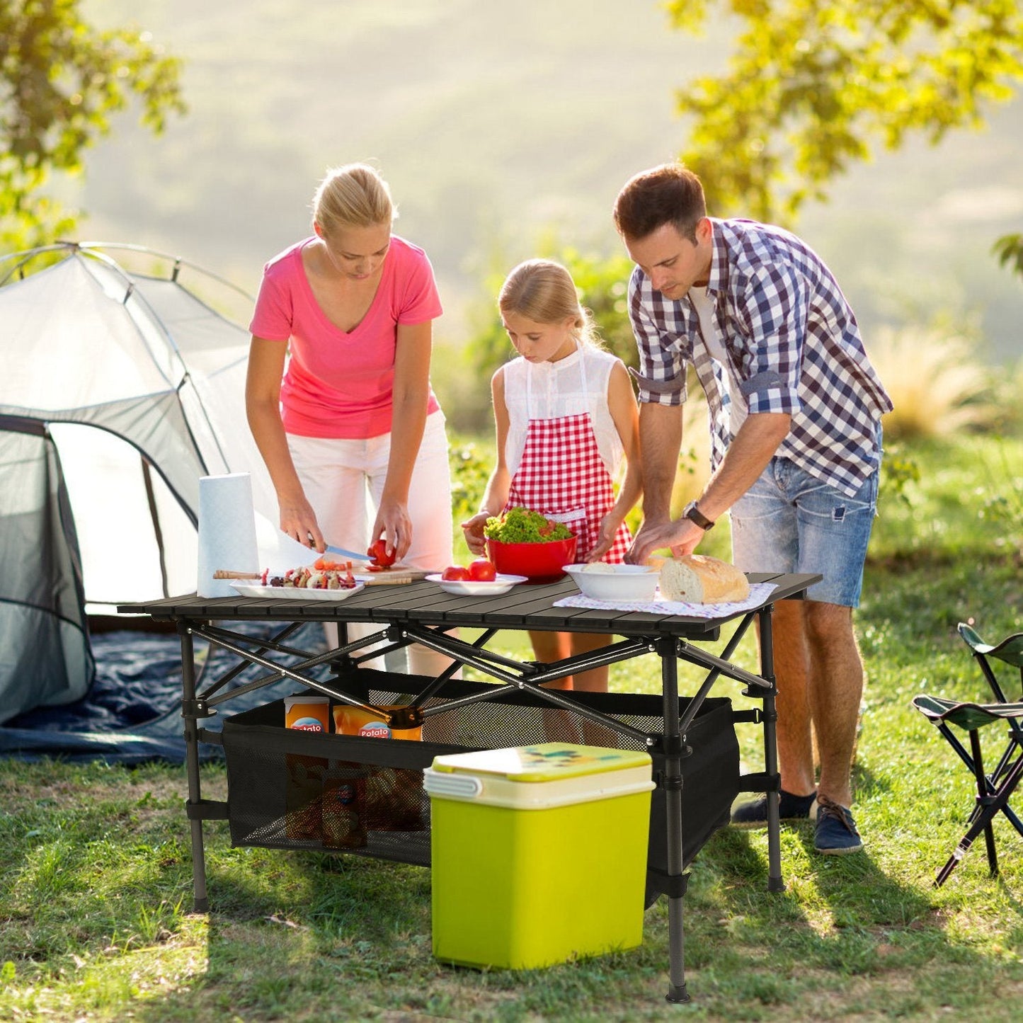 Mesa Plegable de Camping de Aluminio con Bolsa – Resistente y Ligera