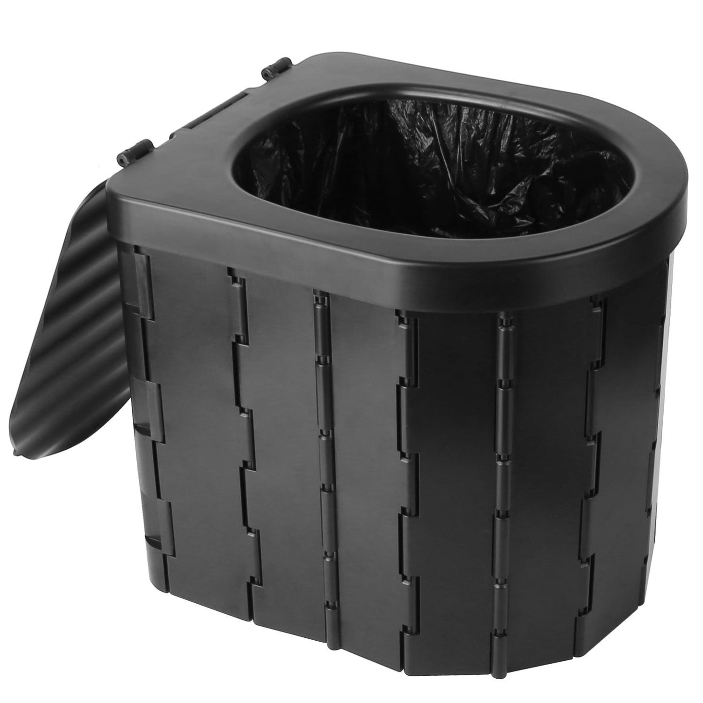Faltbare Notfalltoilette Portable Porta Potty für Reisen/ Mit Deckel Tragetasche 1 Rolle Müllsäcke