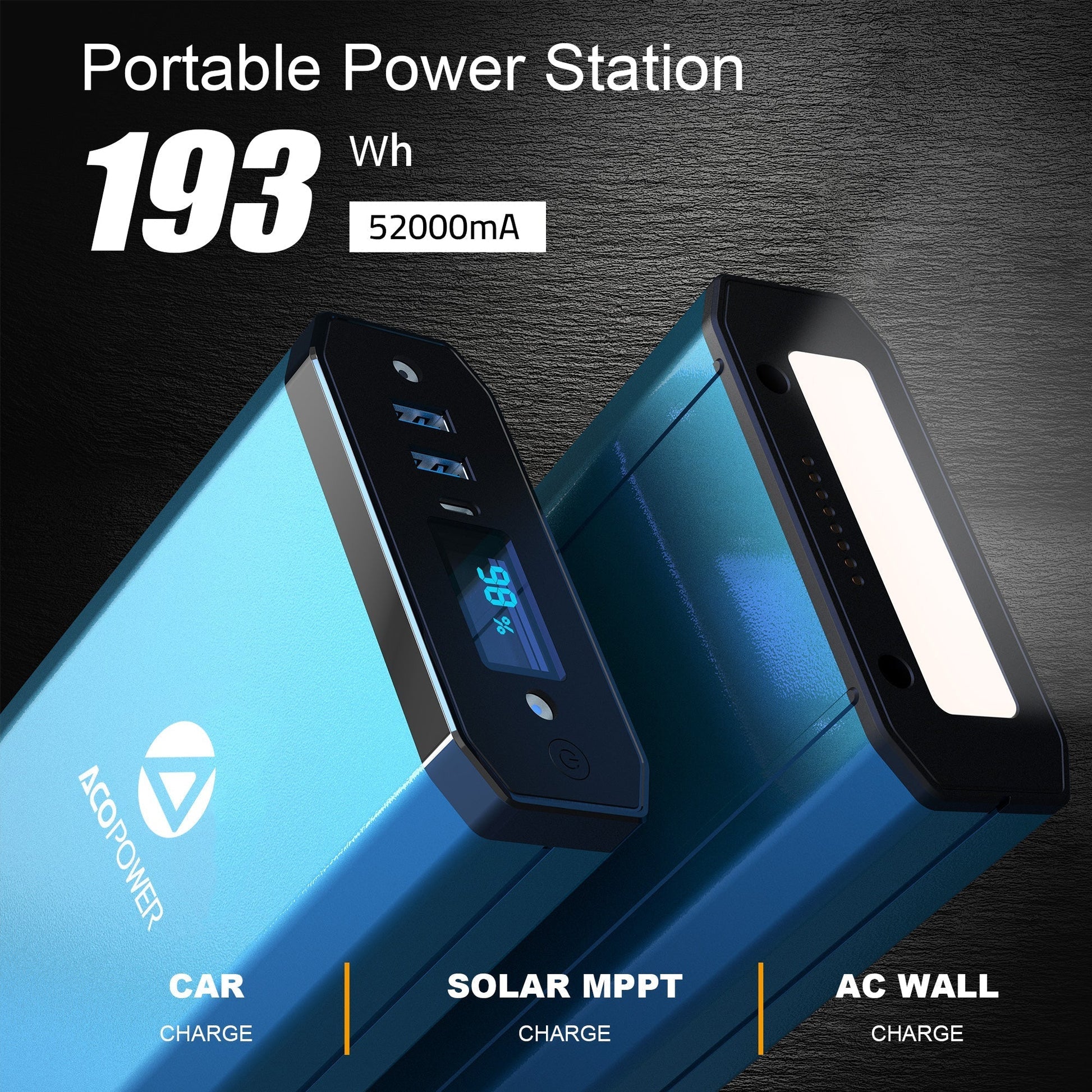 Estación de Energía Portátil ACOPower 193Wh – Compacta, Potente y Versátil Consumer Electronics - Power Source - Batteries | Zulter VIP