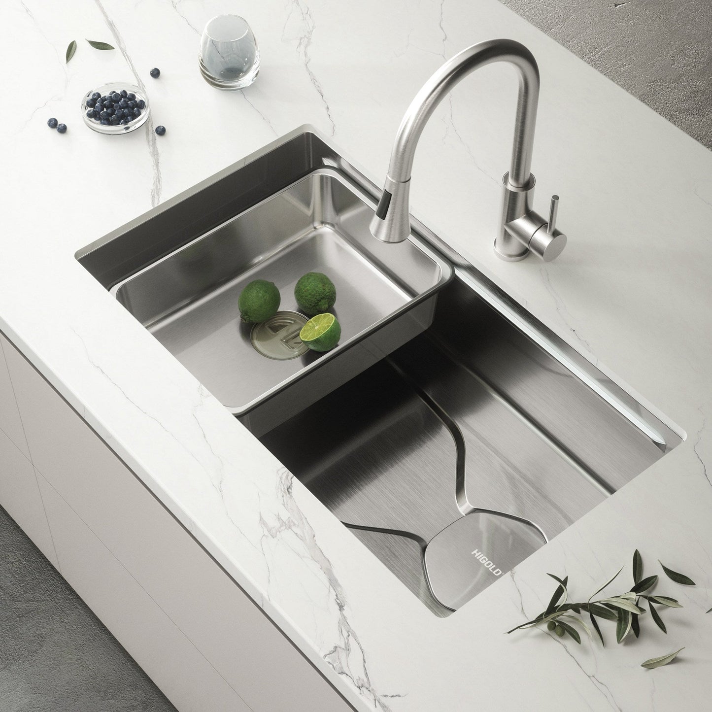 Fregadero de cocina bajo encimera de 30” (74,9 cm) en acero inoxidable, acabado cepillado mate Home & Garden - Kitchen, Dining & Bar | Zulter VIP .