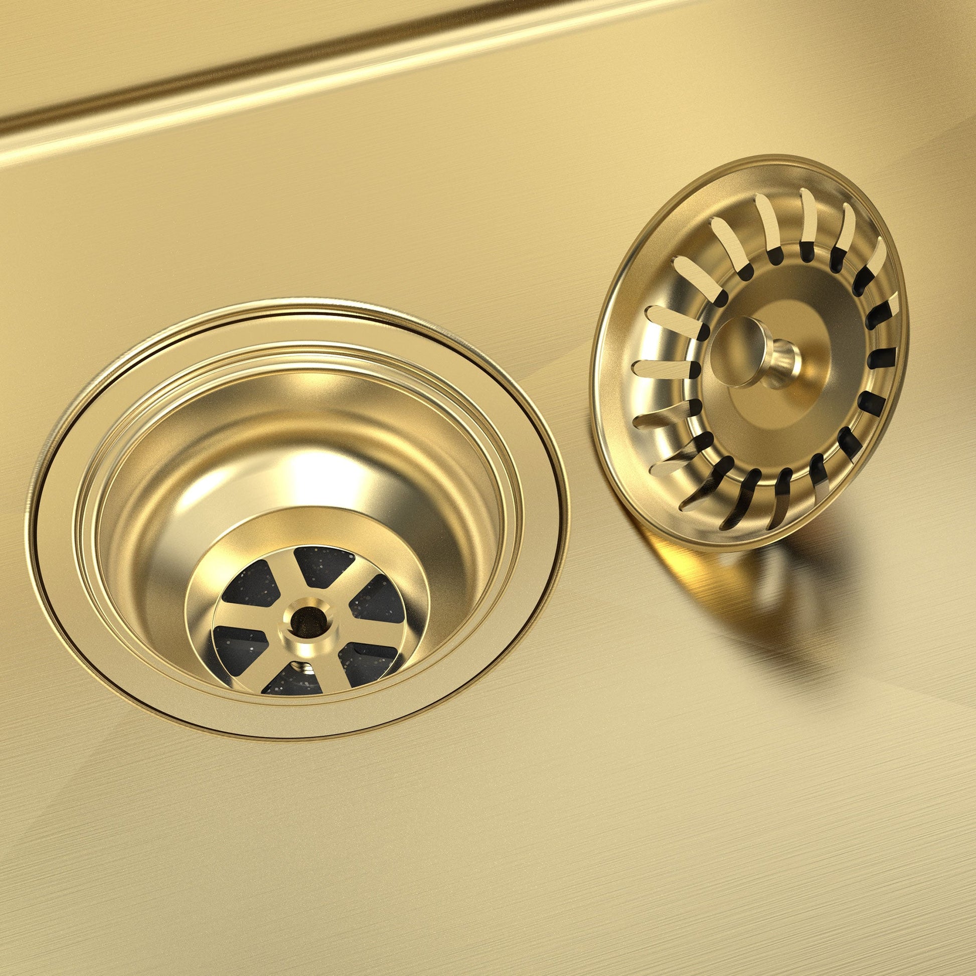 Fregadero de cocina de 33” con delantal, acabado Nano PVD Oro / Oro Rosa Home & Garden - Home Improvement - Kitchen Fixtures - Kitchen Sinks | Zulter VIP .