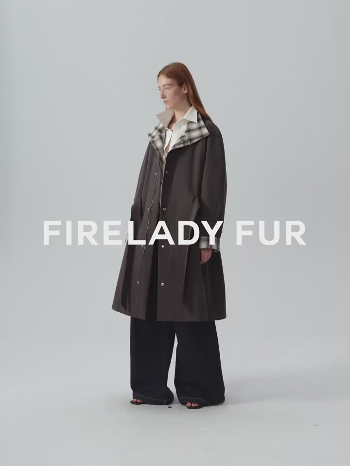 Gabardina de trabajo de largo medio con solapa y diseño retro “Isla Urbana” Women's Fashion - Women's Clothing - Jackets & Coats - Wool & Blends | Zulter VIP