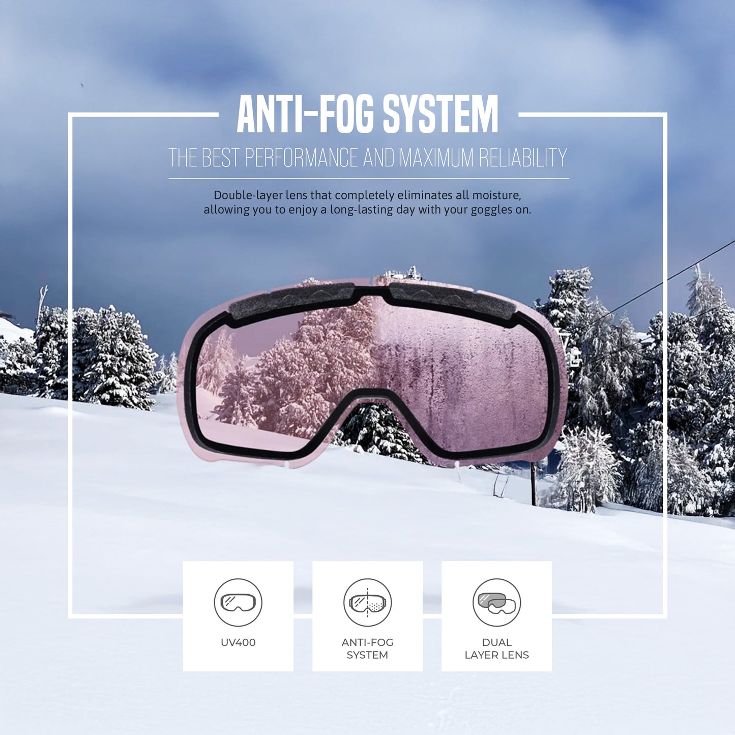 Gafas de nieve de alto rendimiento con doble lente verde Sports & Entertainment - Skiing & Snowboarding - Skiing Eyewear | Zulter VIP .
