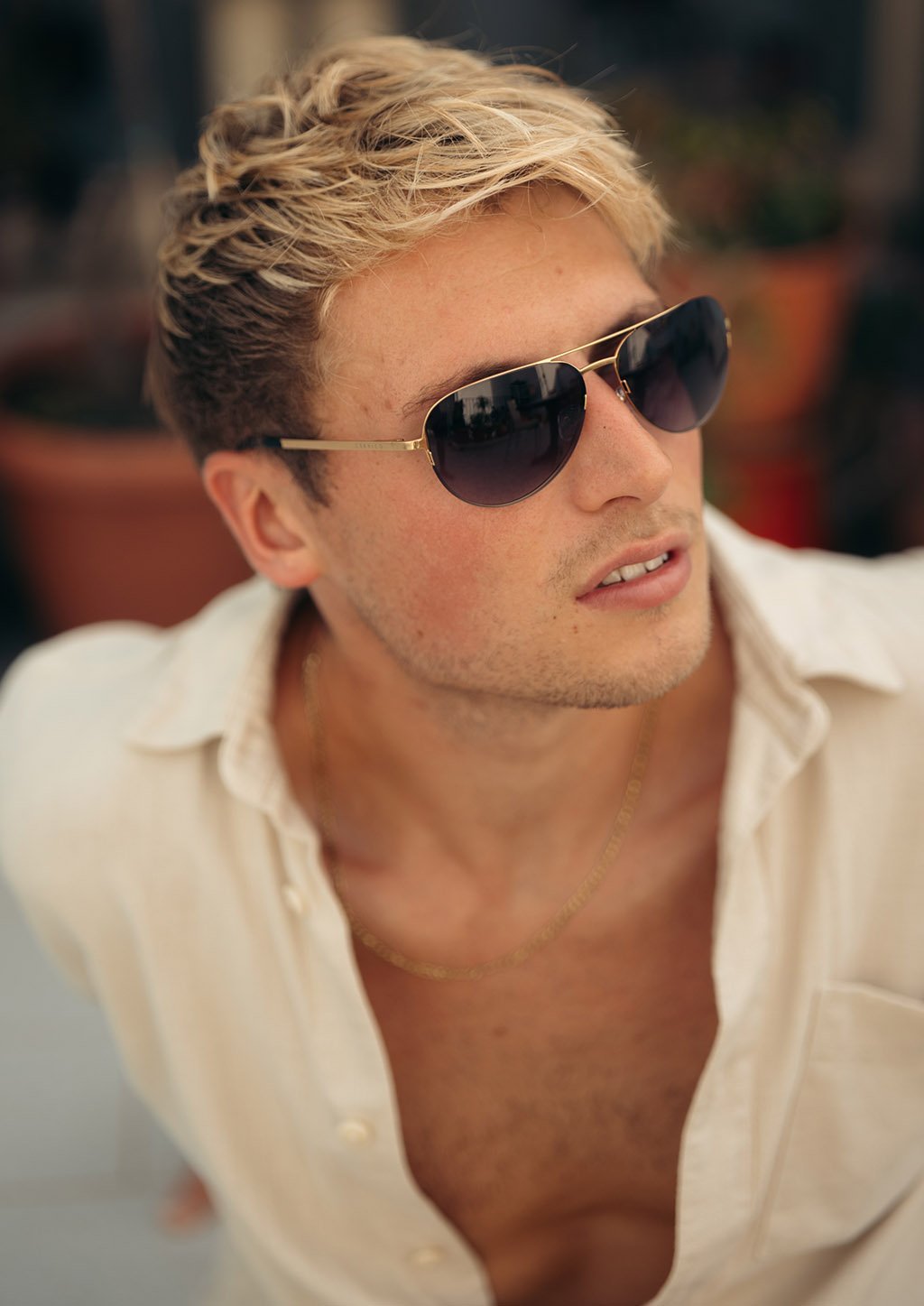 Gafas de sol aviador en titanio ultraligero con lentes intercambiables Men's Fashion - Men's Accessories - Men's Glasses - Men's Sunglasses | Zulter VIP .