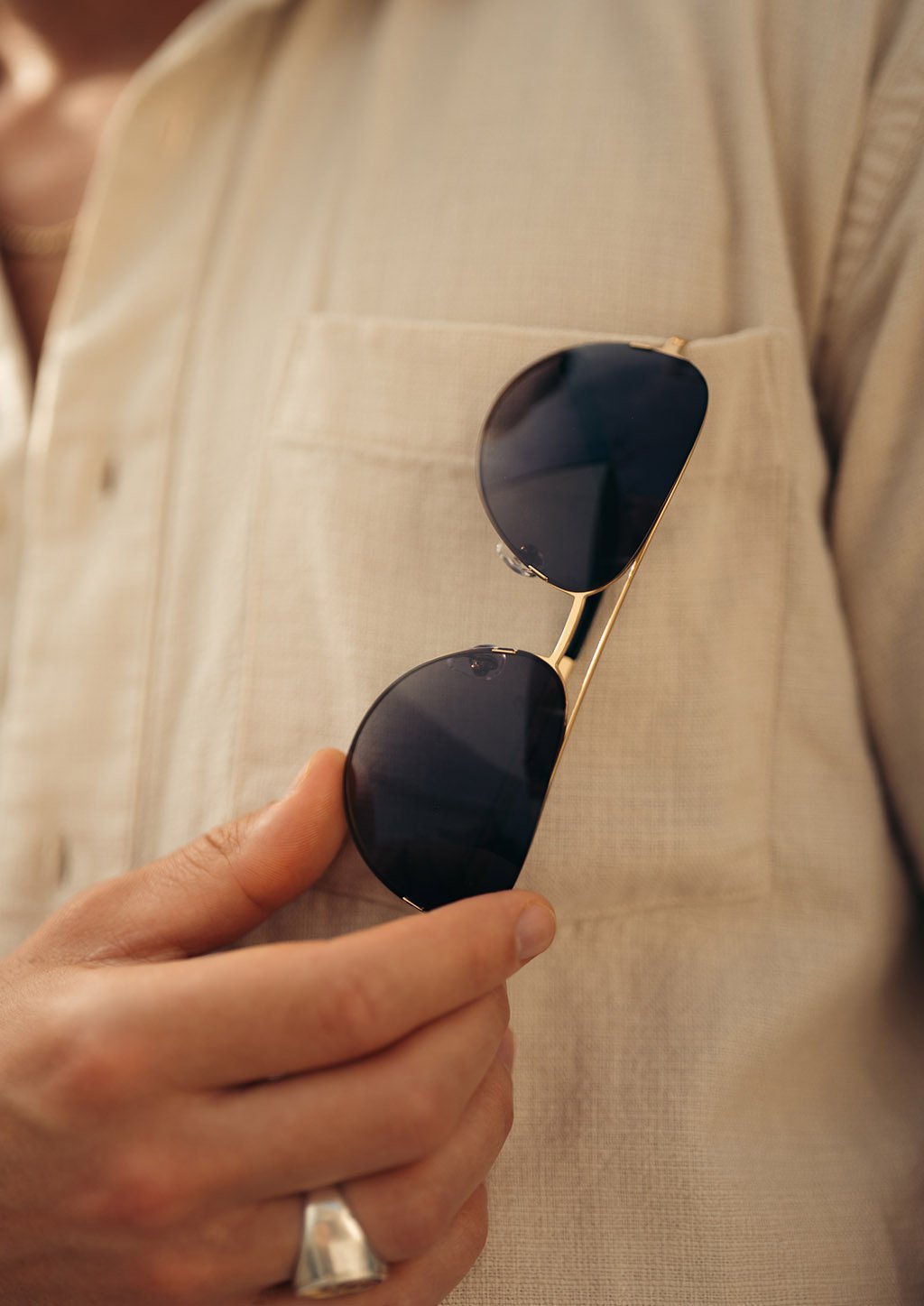 Gafas de sol aviador en titanio ultraligero con lentes intercambiables Men's Fashion - Men's Accessories - Men's Glasses - Men's Sunglasses | Zulter VIP .