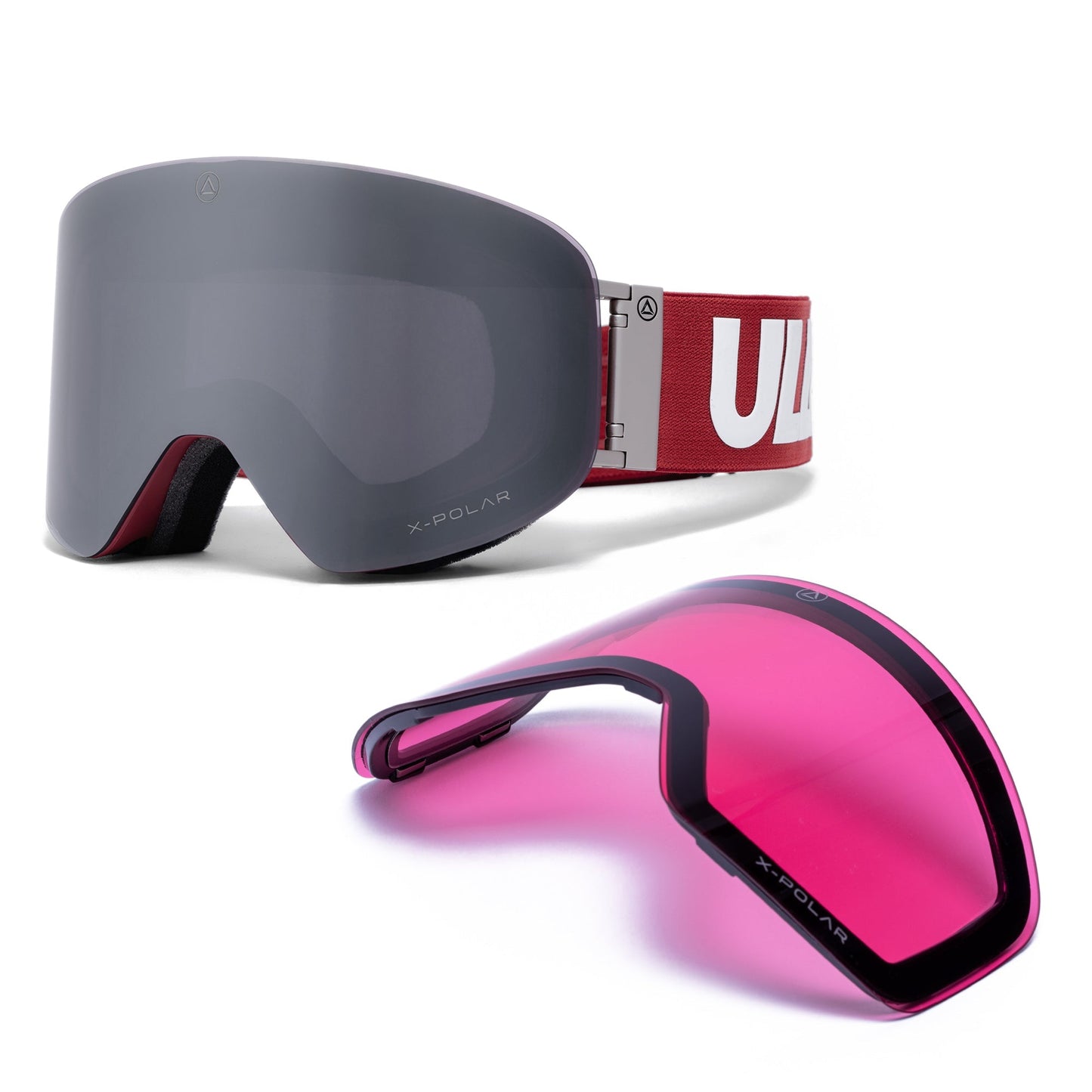 Gafas prémium de acero – Rojo/Plata Sports & Entertainment - Skiing & Snowboarding - Skiing Eyewear | Zulter VIP .
