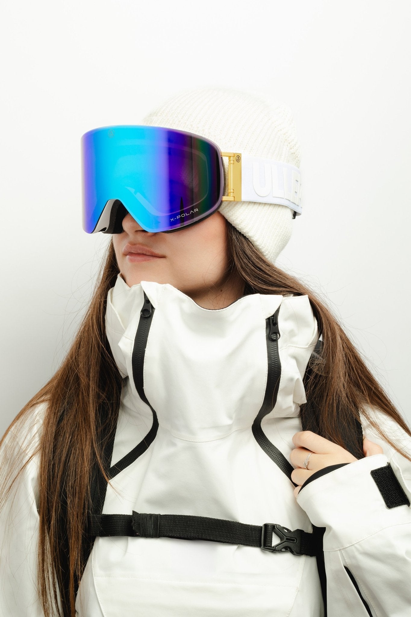 Gafas premium de alto rendimiento para nieve – Blanco/Oro Sports & Entertainment - Skiing & Snowboarding - Skiing Eyewear | Zulter VIP .