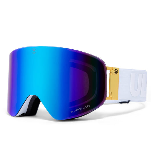 Gafas premium de alto rendimiento para nieve – Blanco/Oro Sports & Entertainment - Skiing & Snowboarding - Skiing Eyewear | Zulter VIP .