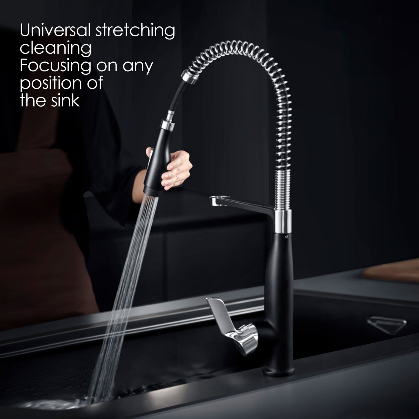 Grifo de cocina extraíble con diseño de cuello de cisne – Acero inoxidable premium Home & Garden - Home Improvement - Kitchen Fixtures - Kitchen Faucets | Zulter VIP .