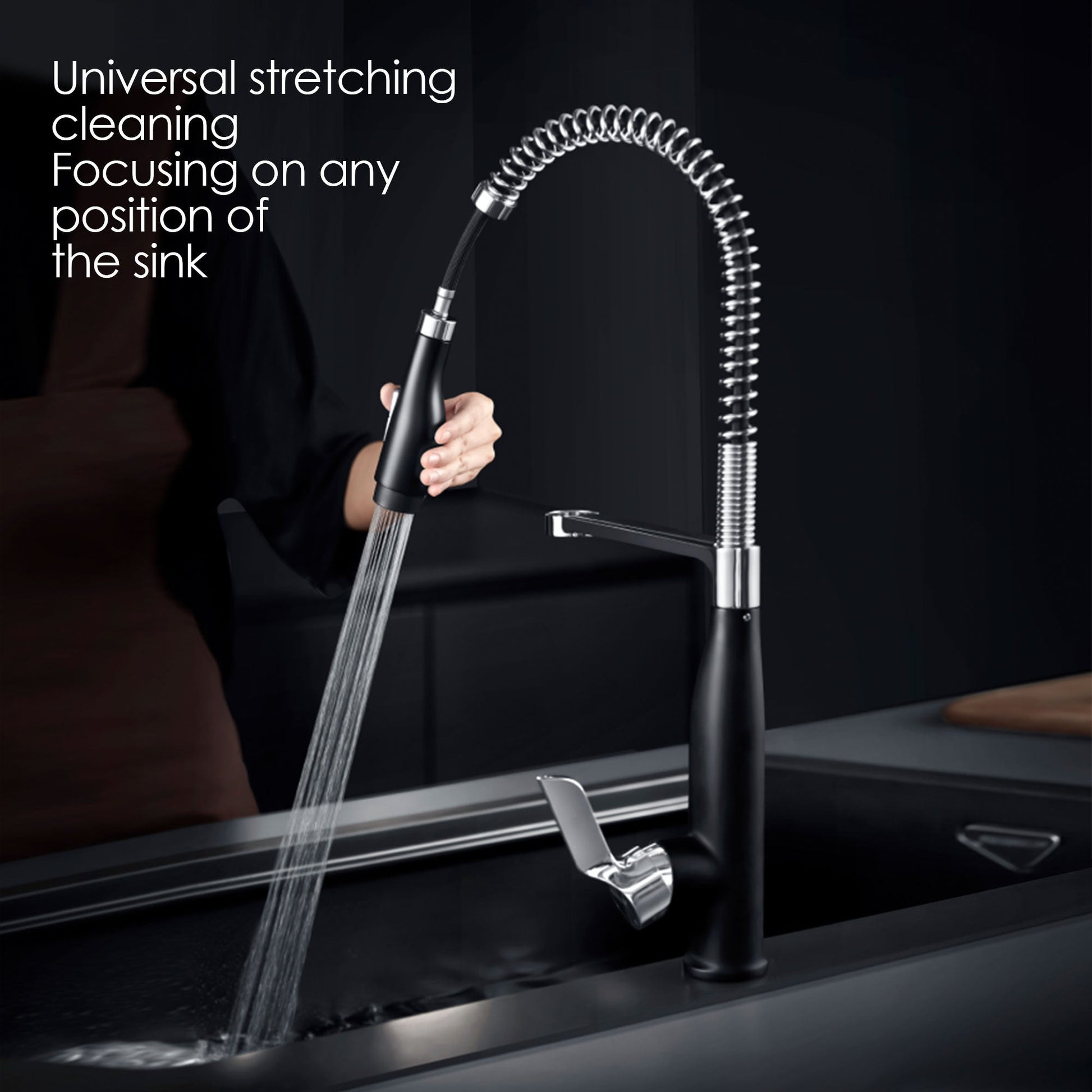 Grifo de cocina extraíble con diseño de cuello de cisne – Acero inoxidable premium Home & Garden - Home Improvement - Kitchen Fixtures - Kitchen Faucets | Zulter VIP .