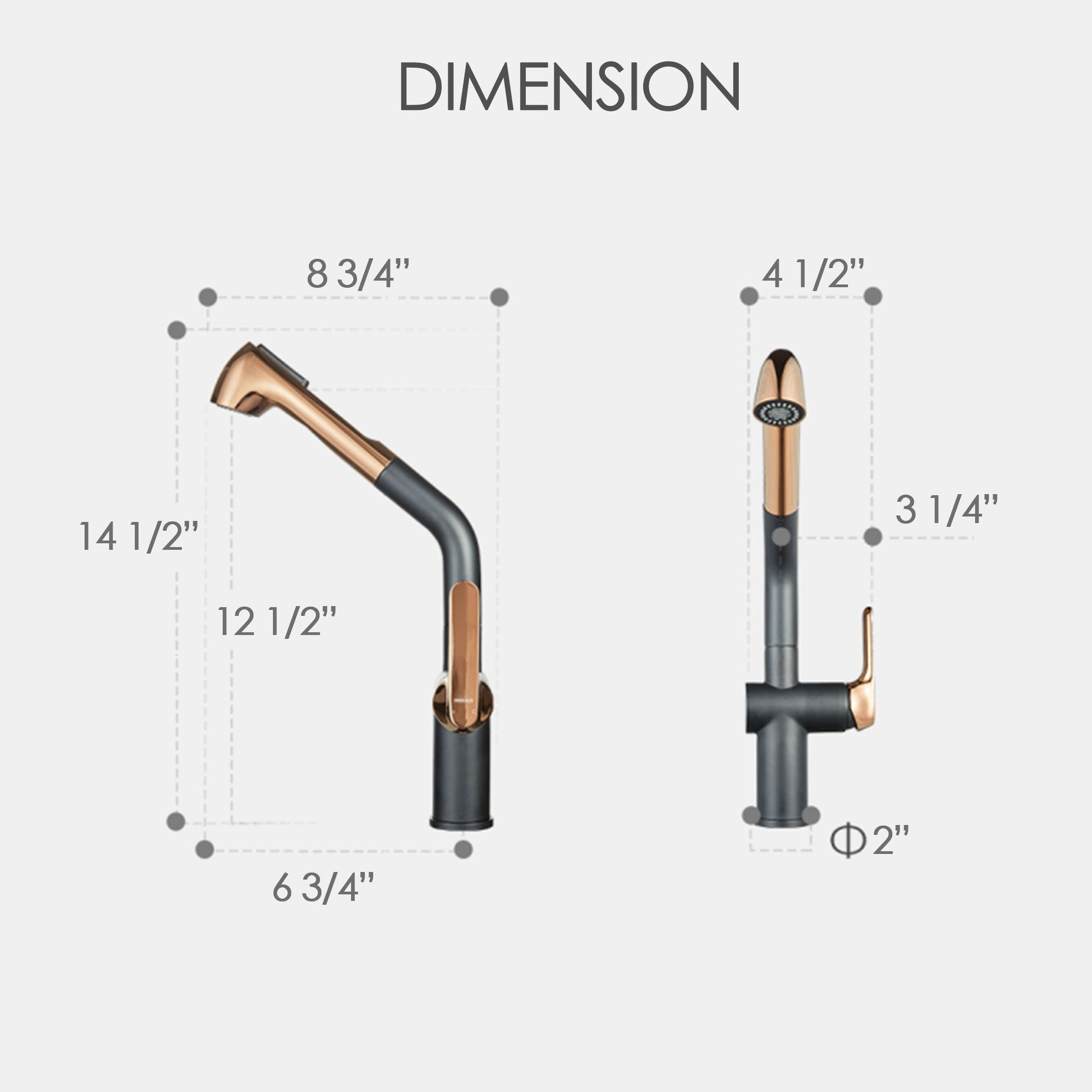 Grifo de cocina extraíble monomando – Acabado negro y dorado Home & Garden - Home Improvement - Kitchen Fixtures - Kitchen Faucets | Zulter VIP .