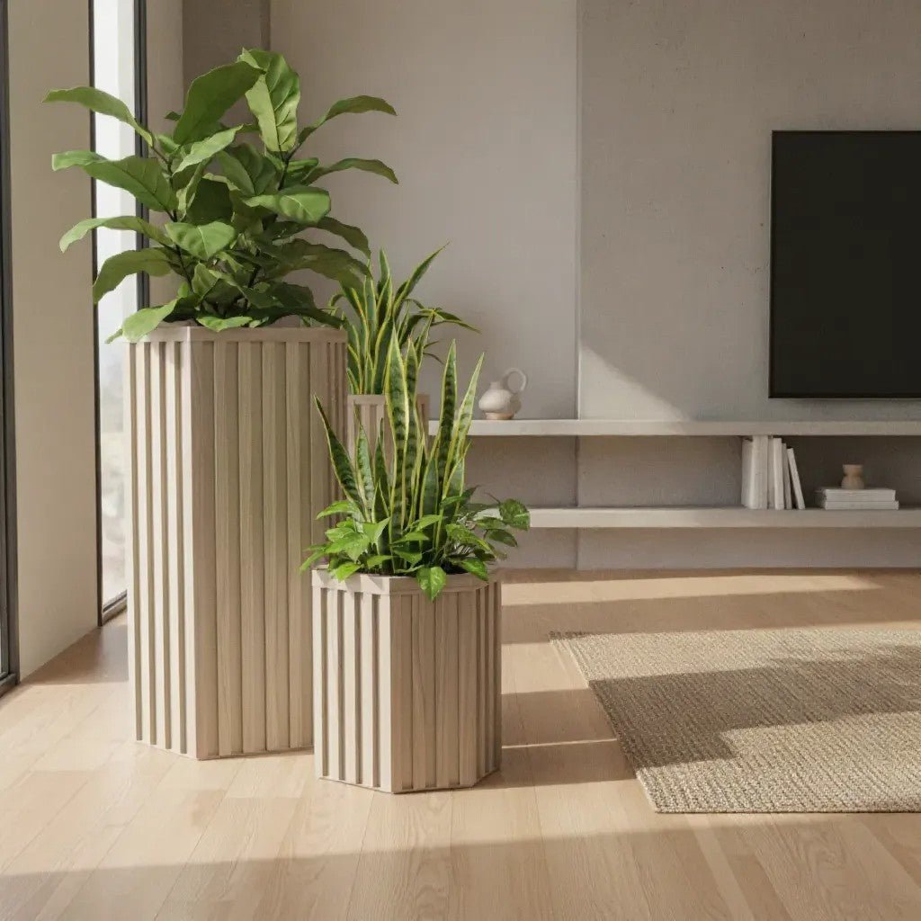 Jardineras Grandes con Columnas Hexagonales y Diseño Arquitectónico Moderno Home & Garden - Garden Supplies - Garden Pots & Planters | Zulter VIP .