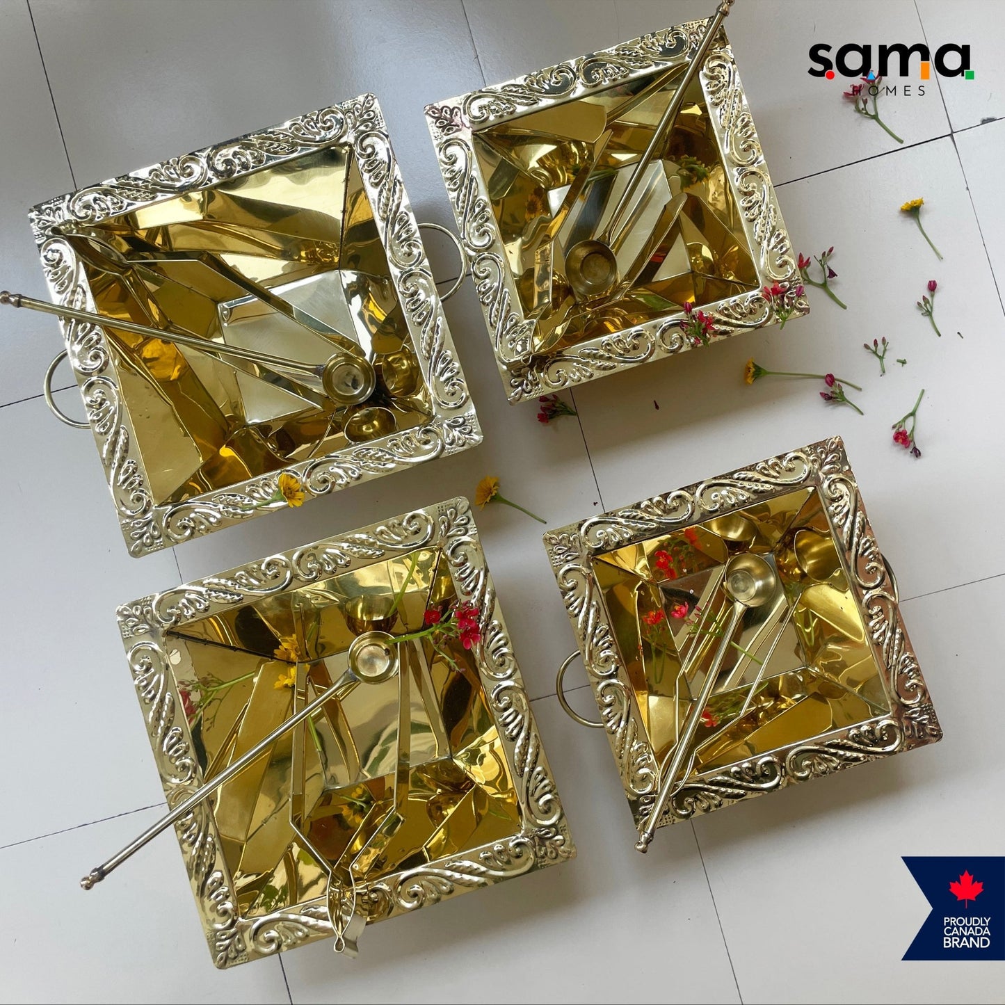 Juego Ritual de Latón Artesanal — Pureza, Fuego y Tradición Espiritual Home & Garden - Home Decor - Incense & Incense Burners | Zulter VIP