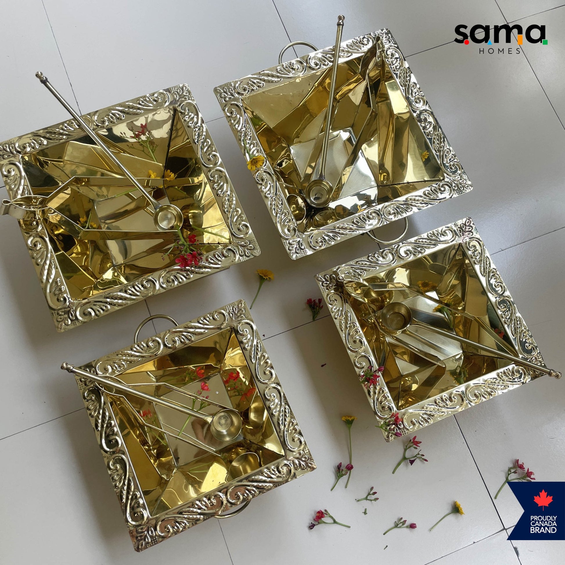 Juego Ritual de Latón Artesanal — Pureza, Fuego y Tradición Espiritual Home & Garden - Home Decor - Incense & Incense Burners | Zulter VIP