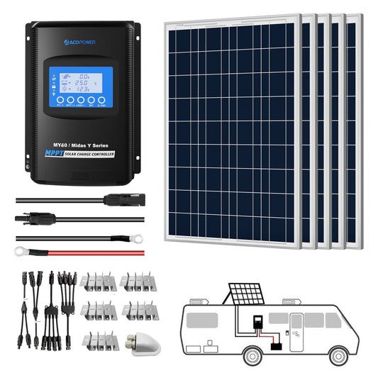 Kit Solar ACOPower 500W 12V con Controlador MPPT 40A para Autocaravanas, Barcos y Sistemas Aislados Home & Garden - Home Improvement - Electrical Equipments & Supplies - Solar Power | Zulter VIP .