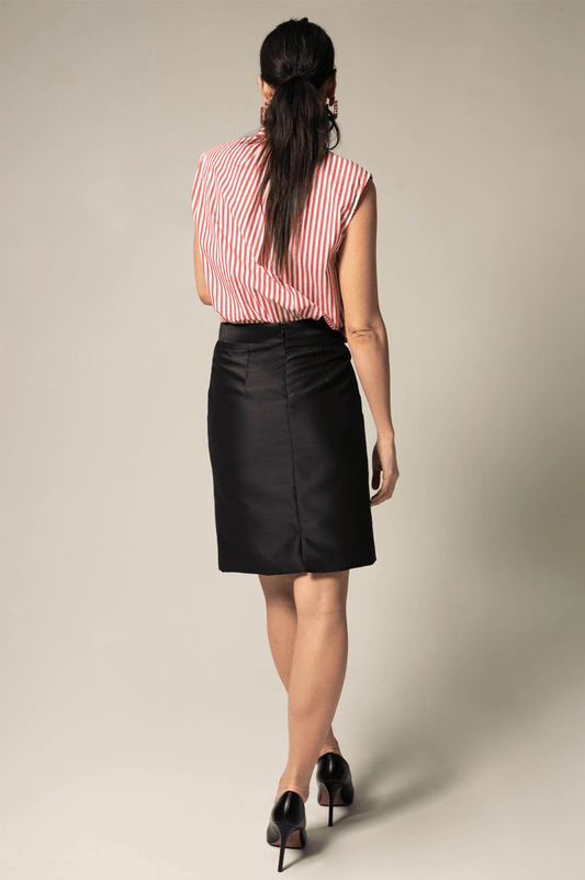 Luxe Straight Mini Skirts In Black Women's Fashion - Women's Clothing - Skirt - Straight Skirt | Zulter VIP .