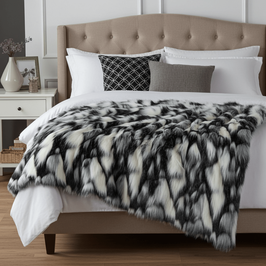 Manta premium de lujo con acabado tipo zorro tibetano ultrasuave Home & Garden - Home Textile - Pillows | Zulter VIP .