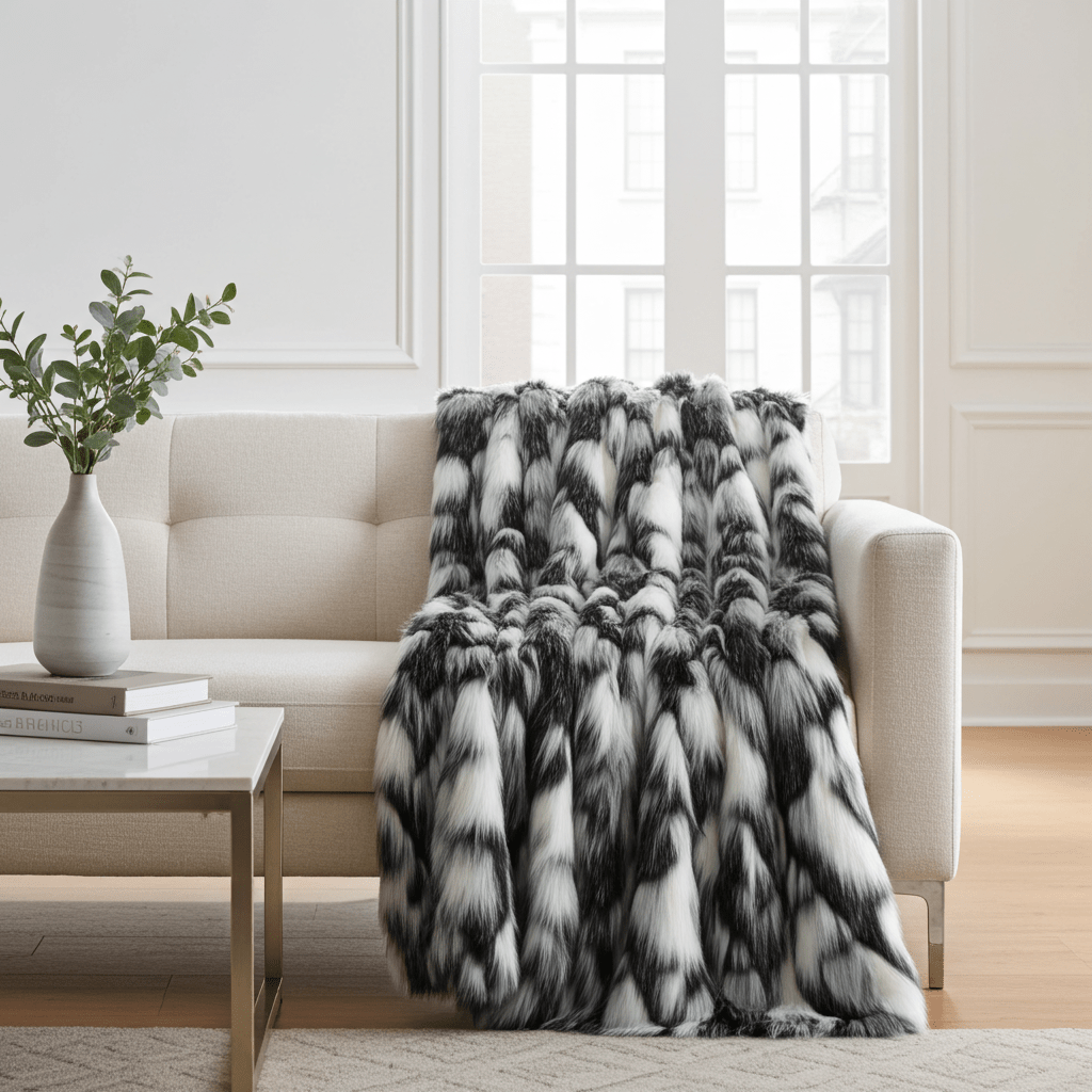 Manta premium de lujo con acabado tipo zorro tibetano ultrasuave Home & Garden - Home Textile - Pillows | Zulter VIP .