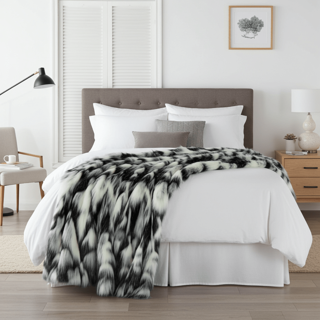Manta premium de lujo con acabado tipo zorro tibetano ultrasuave Home & Garden - Home Textile - Pillows | Zulter VIP .