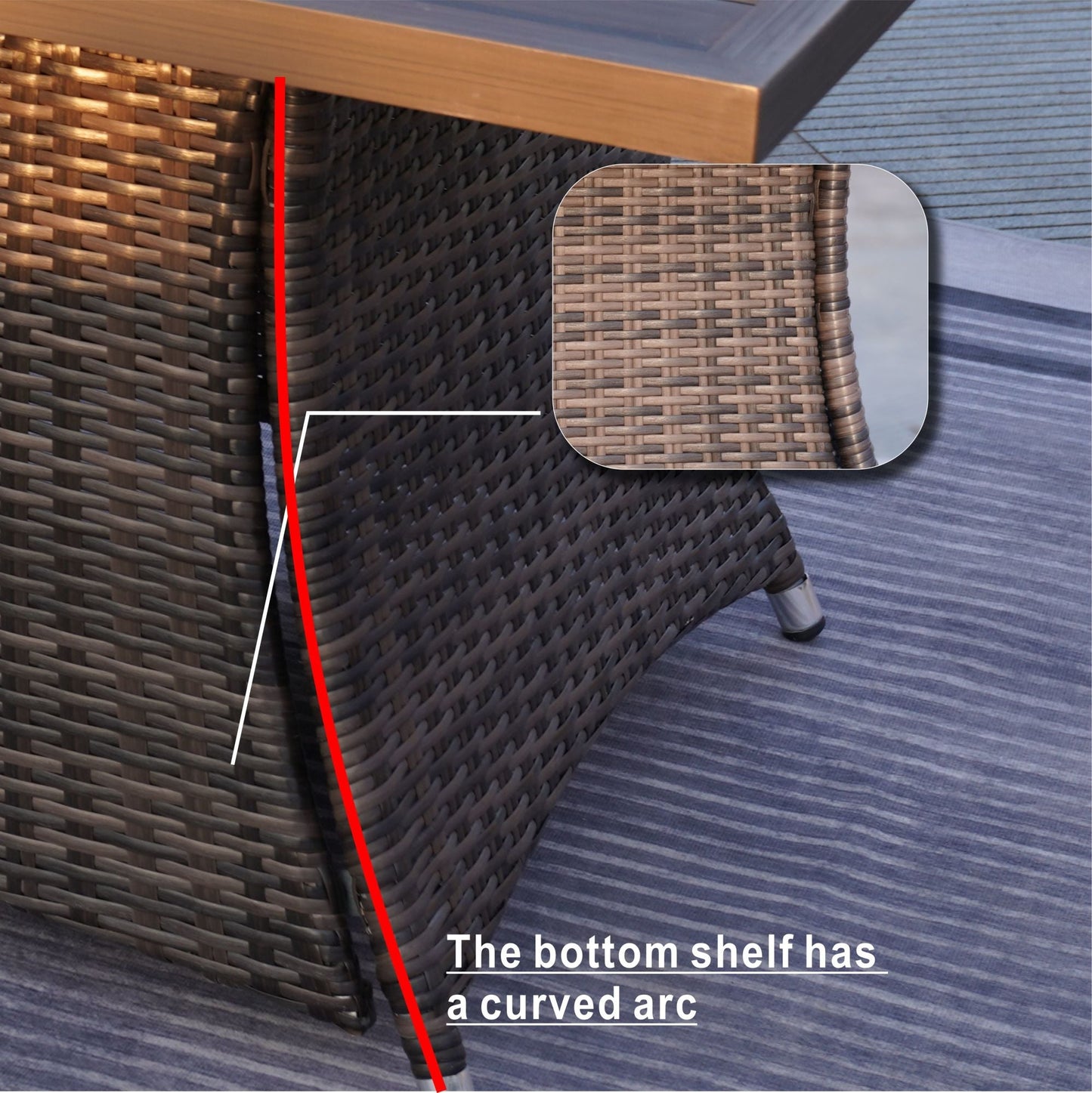 Mesa de comedor con fogón central de ratán sintético y aluminio – Diseño exclusivo para exterior e interior Home & Garden - Kitchen, Dining & Bar - Table Decoration & Accessories | Zulter VIP