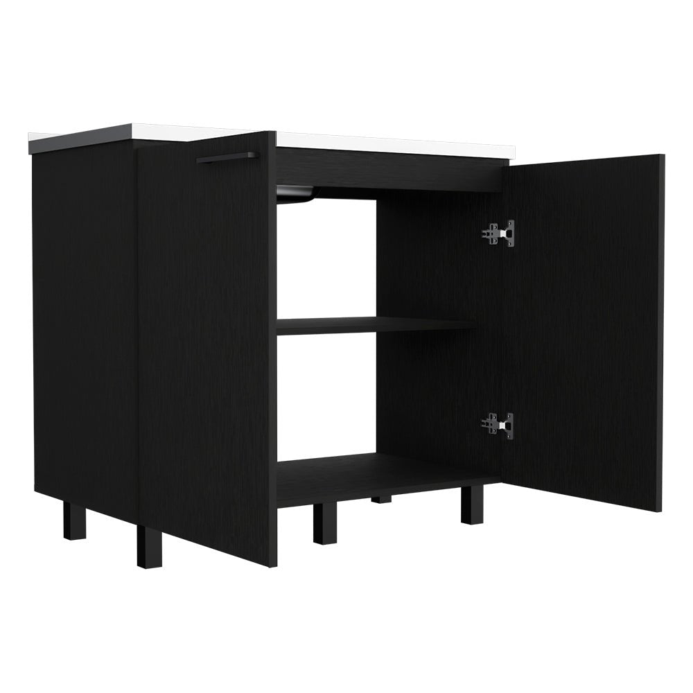 Mueble fregadero Burwood negro con fregadero integrado y amplio almacenamiento Home & Garden - Furniture - Home Furniture - Kitchen Furniture | Zulter VIP