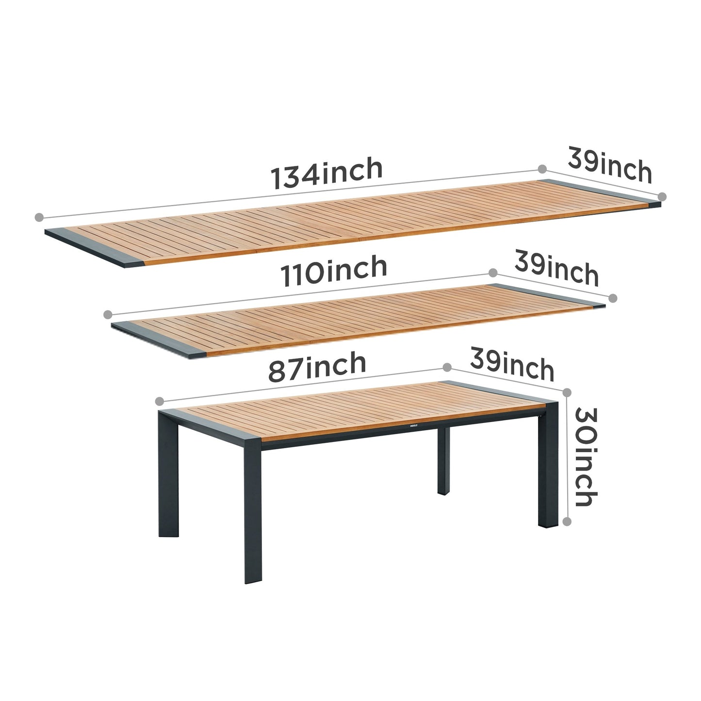 njunto exterior Lumen de teca para 12 personas con mesa extensible de tres posiciones Home & Garden - Furniture - Outdoor Furniture - Garden Sets | Zulter VIP .