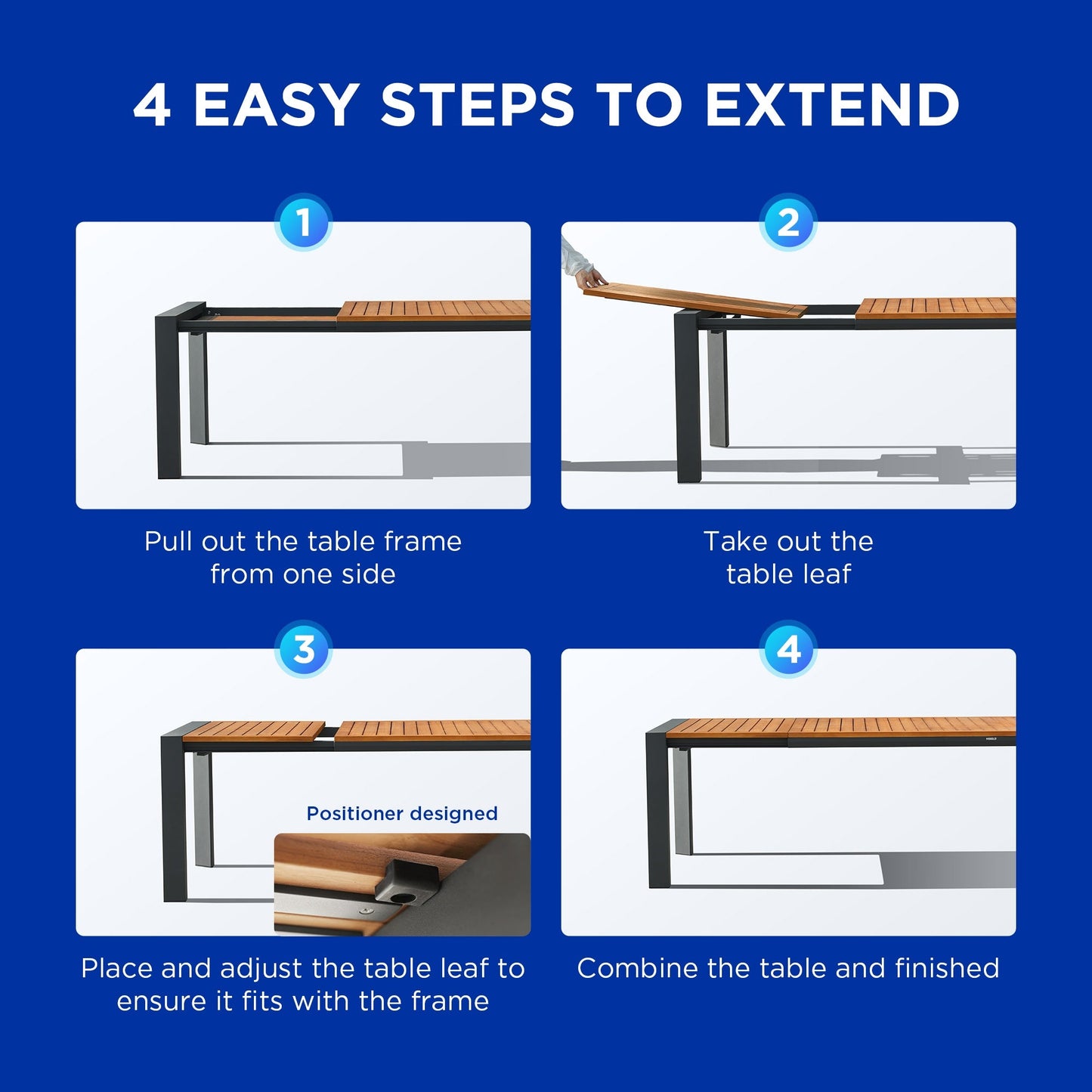 njunto exterior Lumen de teca para 12 personas con mesa extensible de tres posiciones Home & Garden - Furniture - Outdoor Furniture - Garden Sets | Zulter VIP .