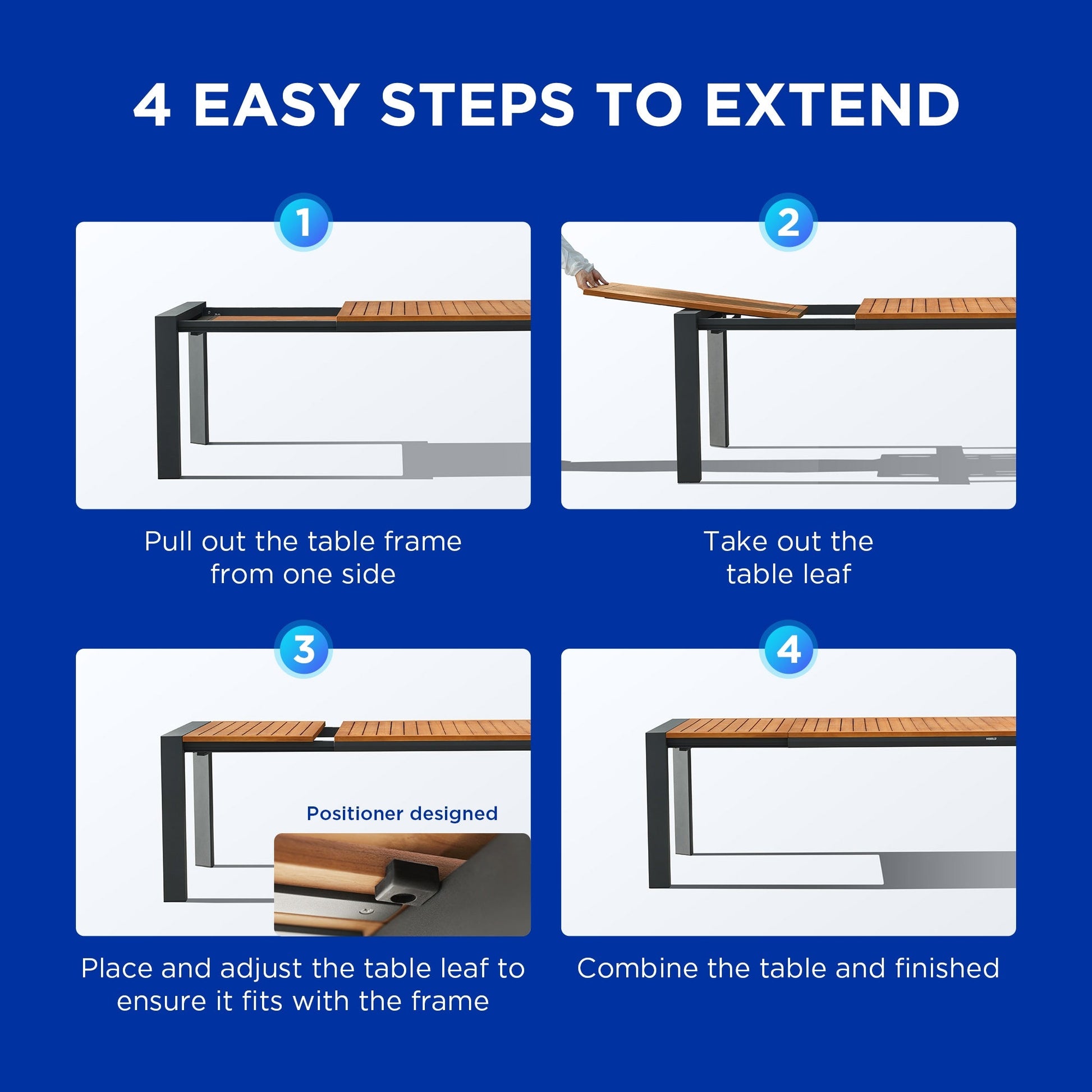 njunto exterior Lumen de teca para 12 personas con mesa extensible de tres posiciones Home & Garden - Furniture - Outdoor Furniture - Garden Sets | Zulter VIP .