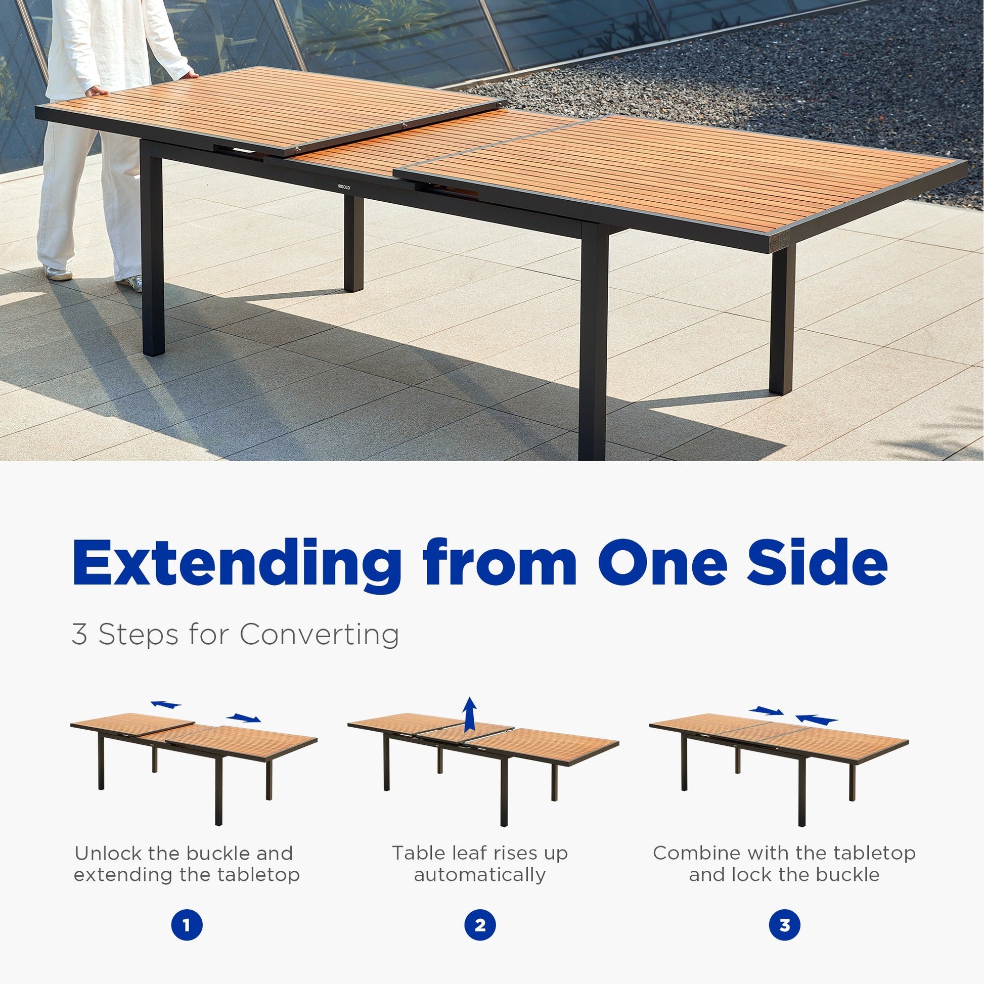 onjunto exterior Heck de teca para 12 personas con mesa extensible y cojines premium Home & Garden - Furniture - Outdoor Furniture - Garden Sets | Zulter VIP .