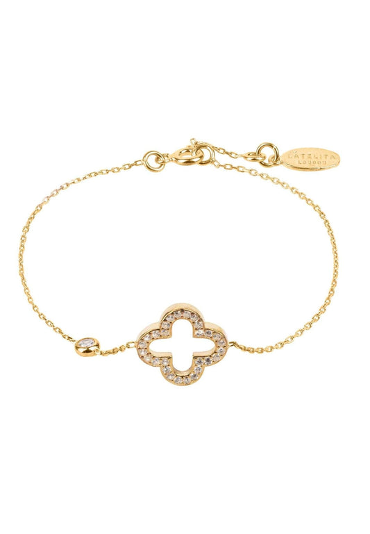 Lucky Clover Bracelet ✨ - Elegance in Gold Plated Sterling Silver