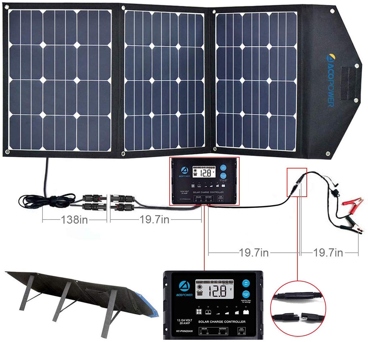 Panel solar plegable 240W con controlador ProteusX de 20A Consumer Electronics - Power Source - Solar | Zulter VIP .