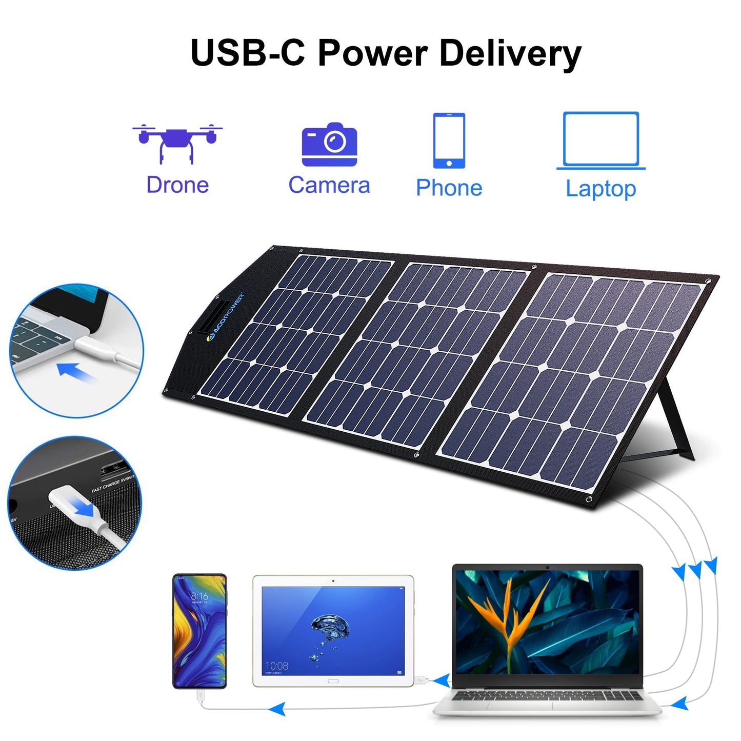 Panel solar plegable 240W con controlador ProteusX de 20A Consumer Electronics - Power Source - Solar | Zulter VIP .