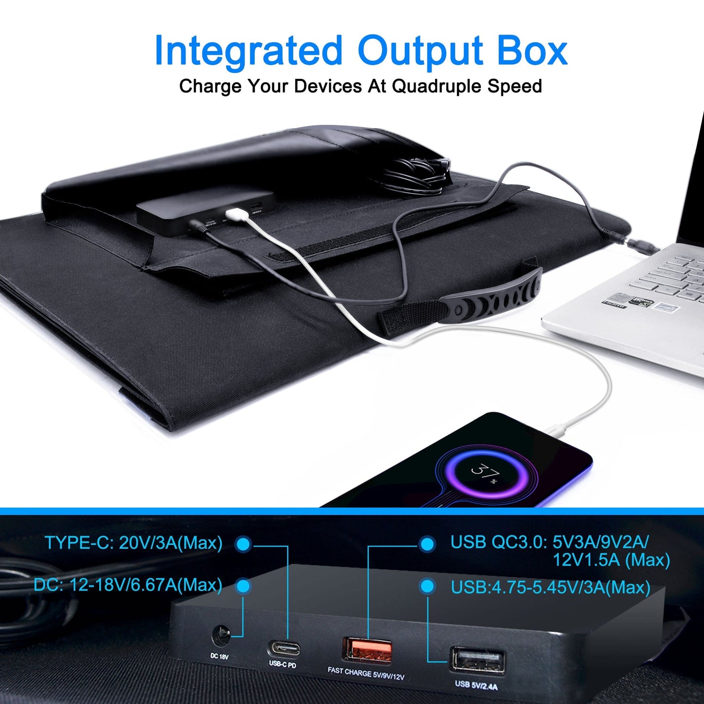 Panel solar plegable 240W con controlador ProteusX de 20A Consumer Electronics - Power Source - Solar | Zulter VIP .