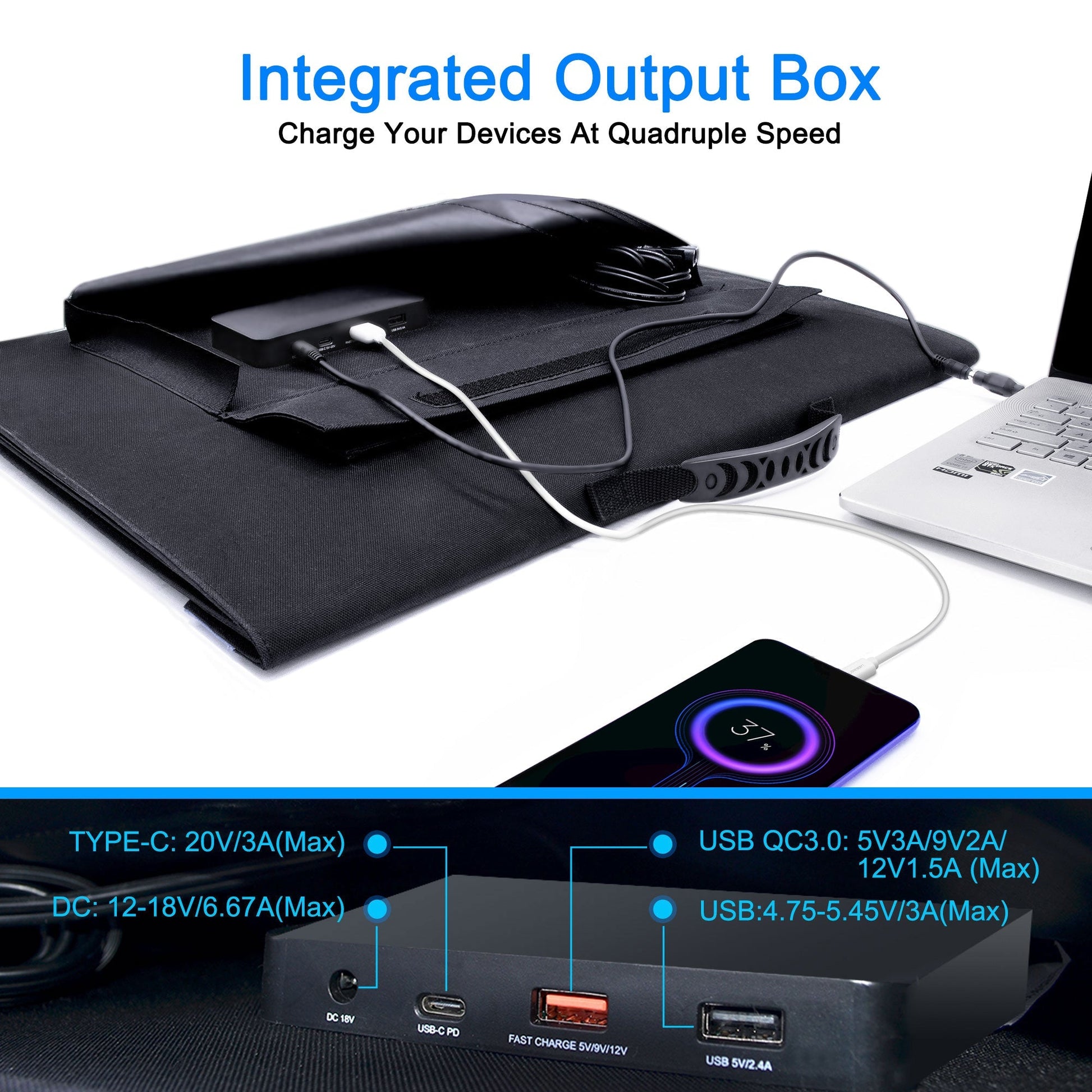 Panel solar plegable 240W con controlador ProteusX de 20A Consumer Electronics - Power Source - Solar | Zulter VIP .