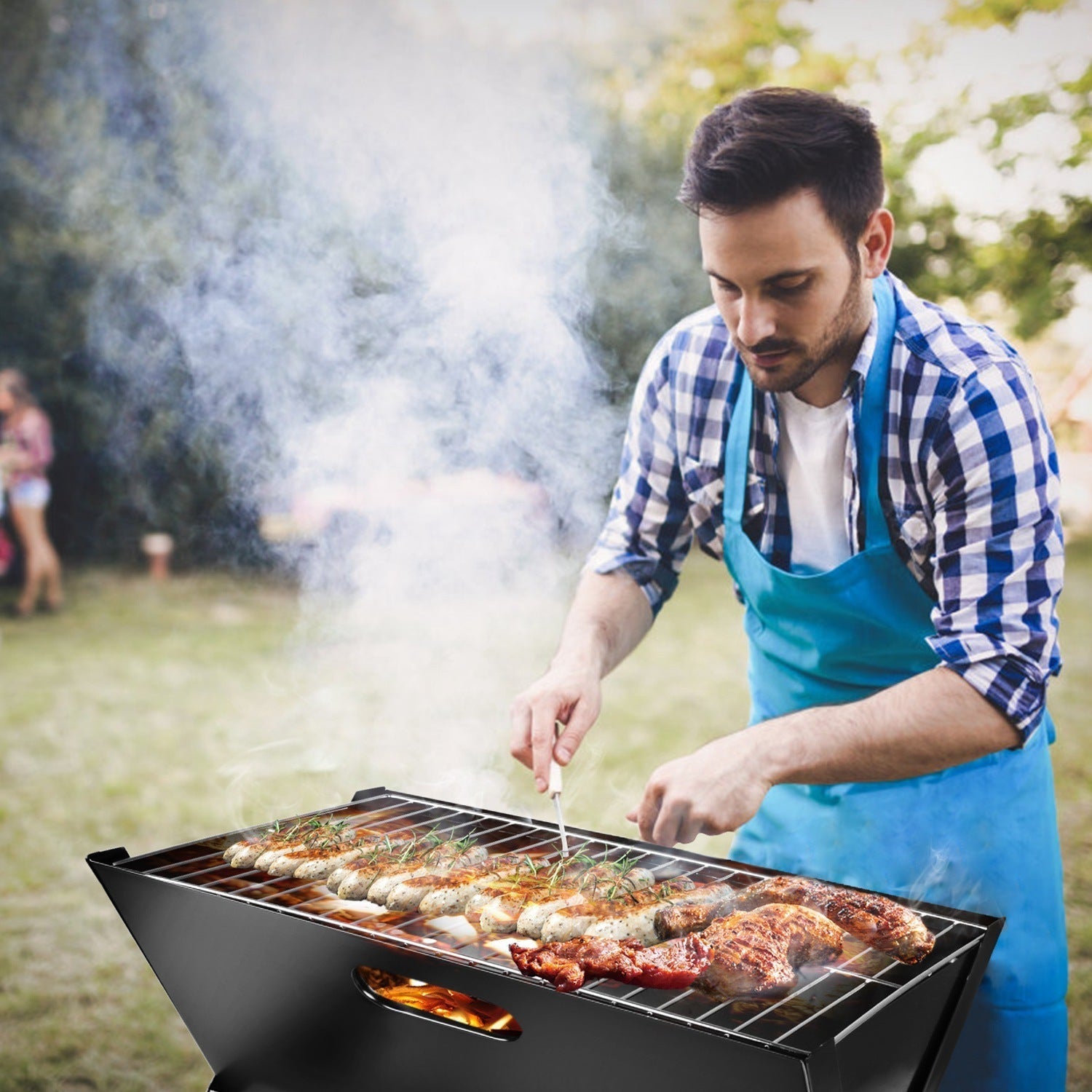 Parrilla portátil de carbón plegable para camping, jardín y viajes Home & Garden - Garden Supplies - BBQ | Zulter VIP