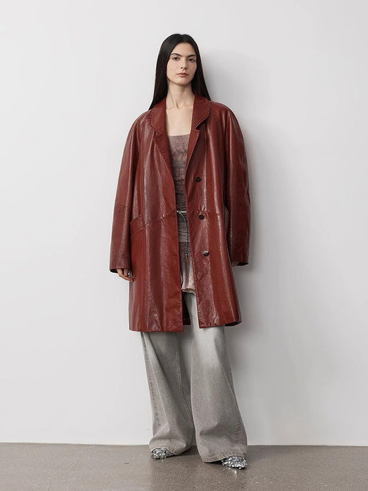 "Pasión y Estilo - Abrigo de Piel Encerada que Cuenta tu Historia" Women's Fashion - Women's Clothing - Jackets & Coats - Real Fur | Zulter VIP