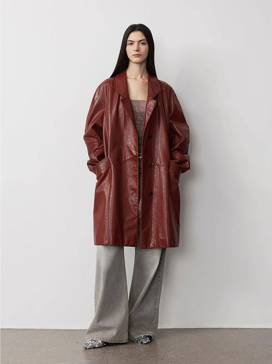 "Pasión y Estilo - Abrigo de Piel Encerada que Cuenta tu Historia" Women's Fashion - Women's Clothing - Jackets & Coats - Real Fur | Zulter VIP