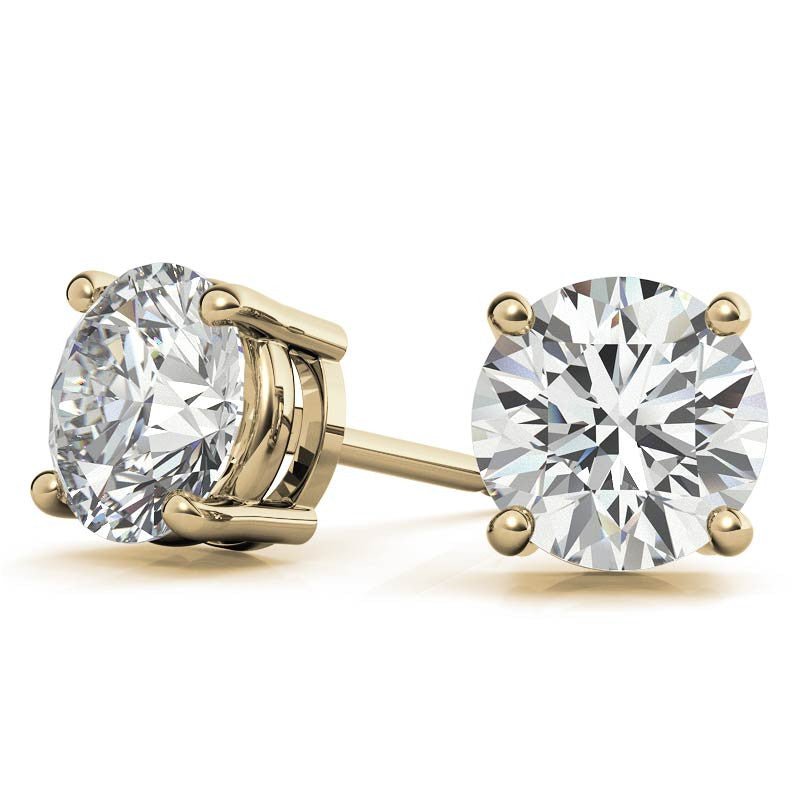 Pendientes de diamantes cultivados 2,00 ct en oro 14K con certificación AGI Jewelry & Accessories - Earrings - Stud Earrings | Zulter VIP