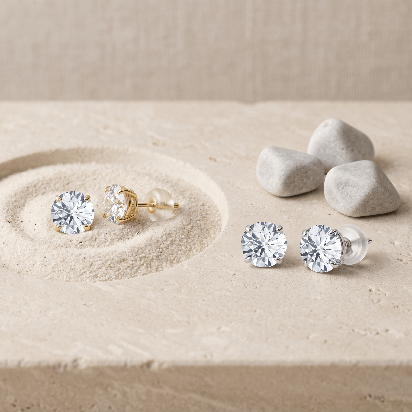 Pendientes Exclusivos 2.00 CTW ✨ en Oro 14K Blanco o Amarillo – Brillo Infinito Jewelry & Accessories - Earrings - Stud Earrings | Zulter VIP .