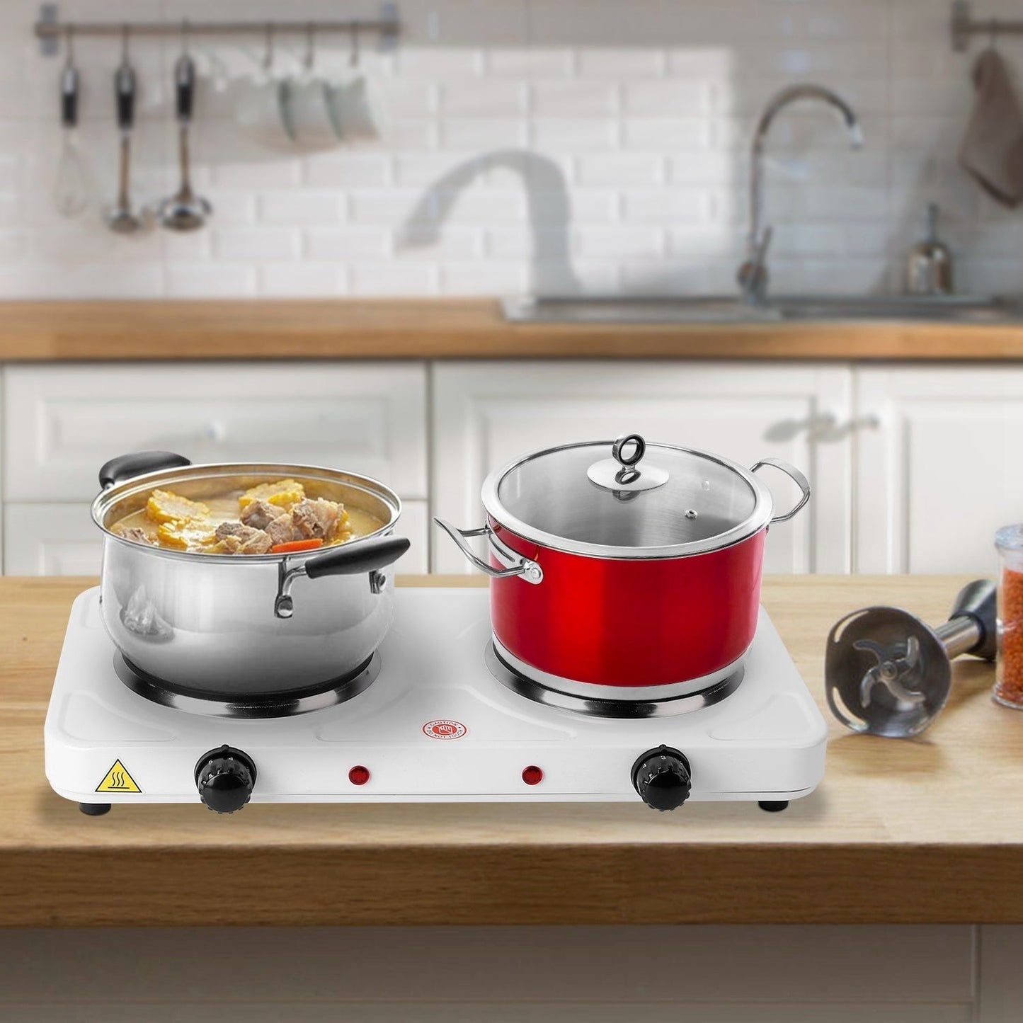 Placa Eléctrica Doble Portátil 2000W con Control de Temperatura Home & Garden - Kitchen, Dining & Bar - Other Kitchen Tools & Gadgets | Zulter VIP