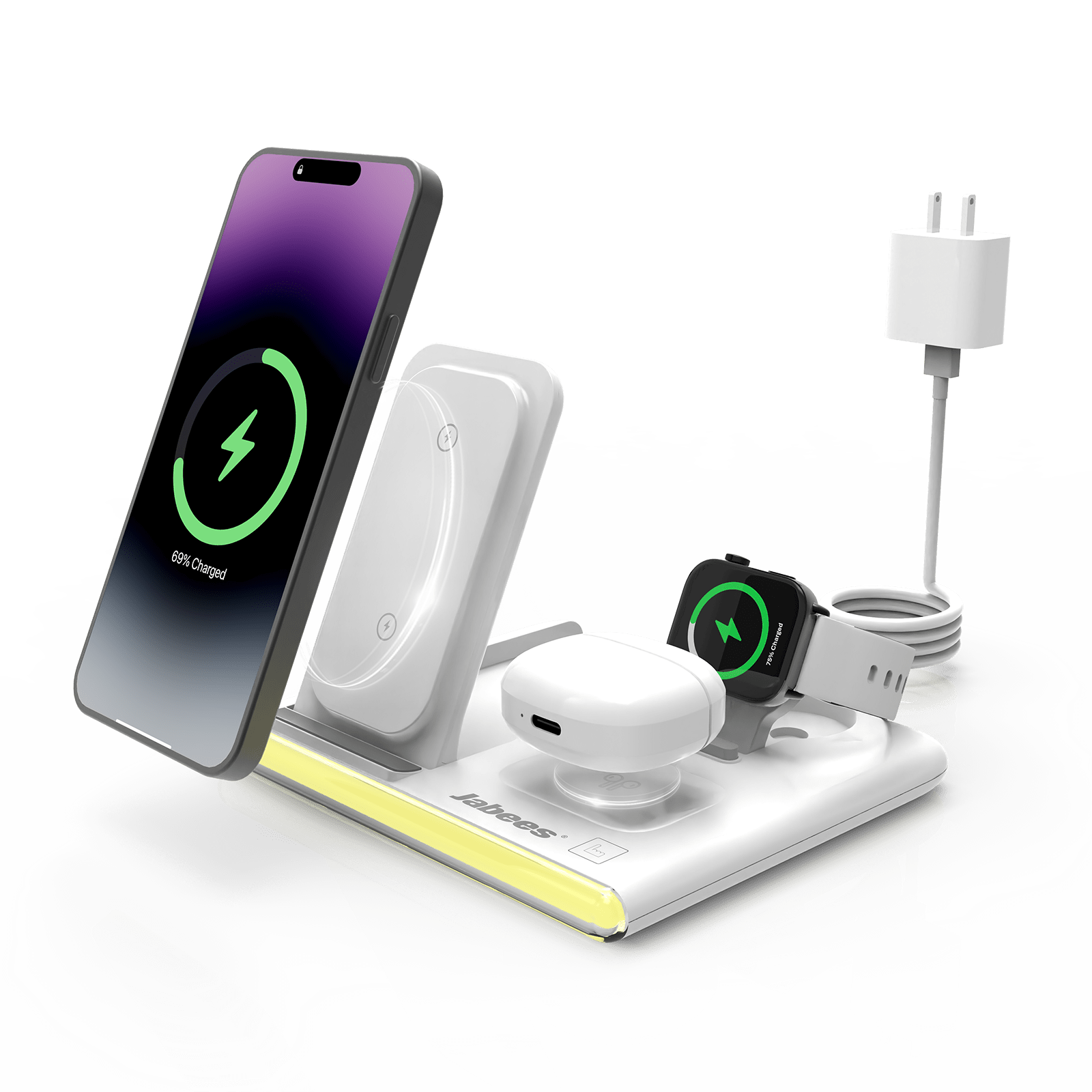 ✨ PowerGlow 4 en 1 – Carga todo a la vez, con estilo y sin cables Cellphones & Telecommunications - Mobile Phone Accessories - Wireless Chargers | Zulter VIP