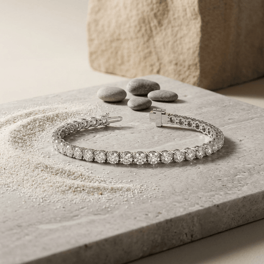 Proyecto Estrella - Brazalete Exclusivo de Moissanita 6ctw en Oro 14K (Blanco - Amarillo - Rosa) Jewelry & Accessories - Bracelets & Bangles - Strand Bracelets | Zulter VIP .